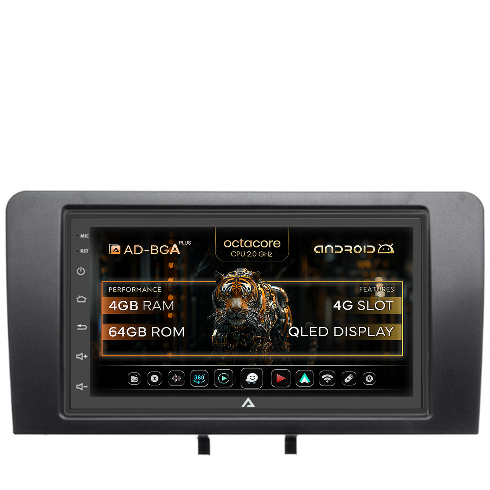 Navigatie Audi  S3  RS3, Android, A-Octacore   4GB RAM + 64GB ROM, 7 Inch - AD-BGA1004+AD-BGRAU0112DIN