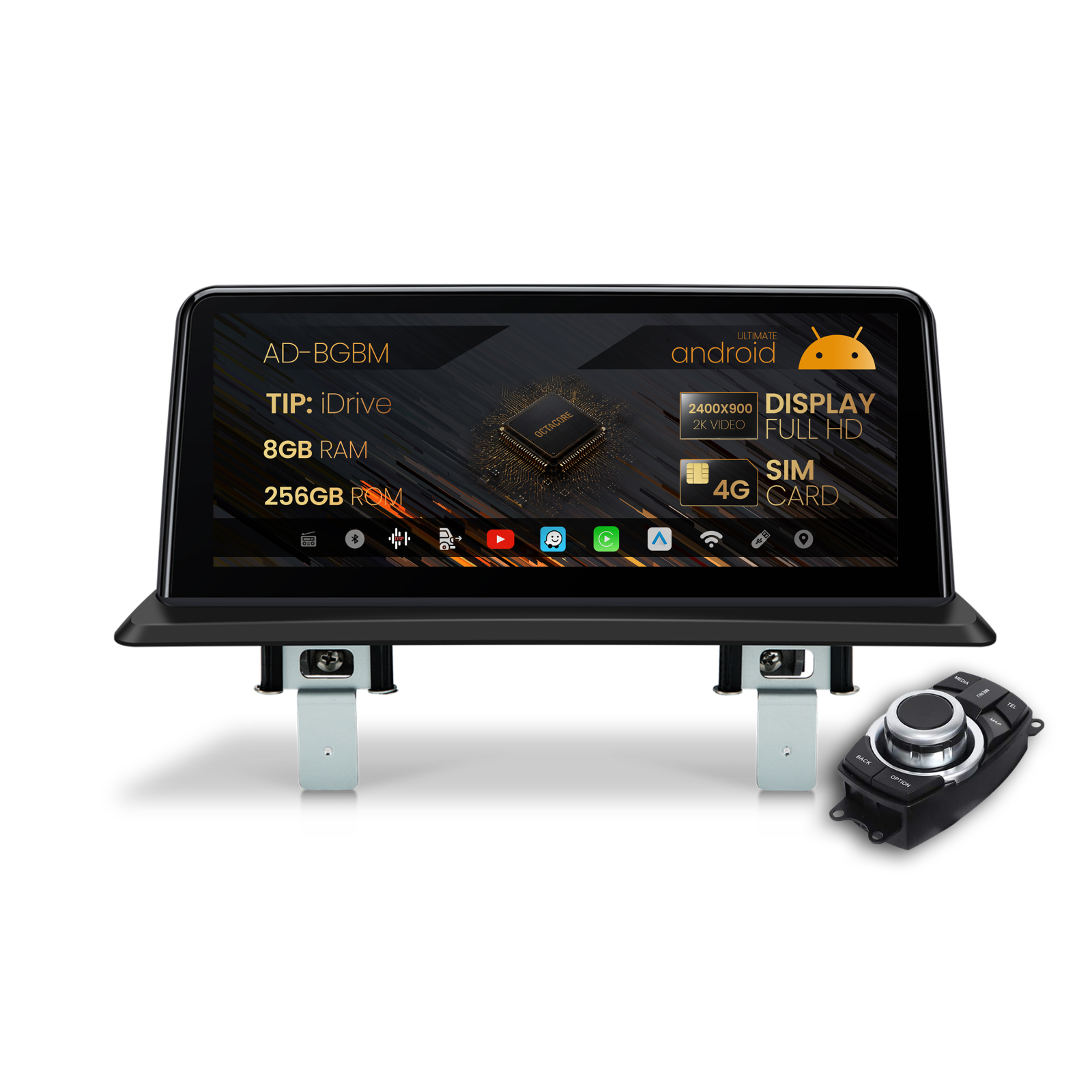 Navigatie BMW Seria 1 E87 E88 E82 E81 (2006-2012), Varianta iDrive, Android, BM-Octacore   8GB RAM + 256GB ROM, 10.25   Inch -