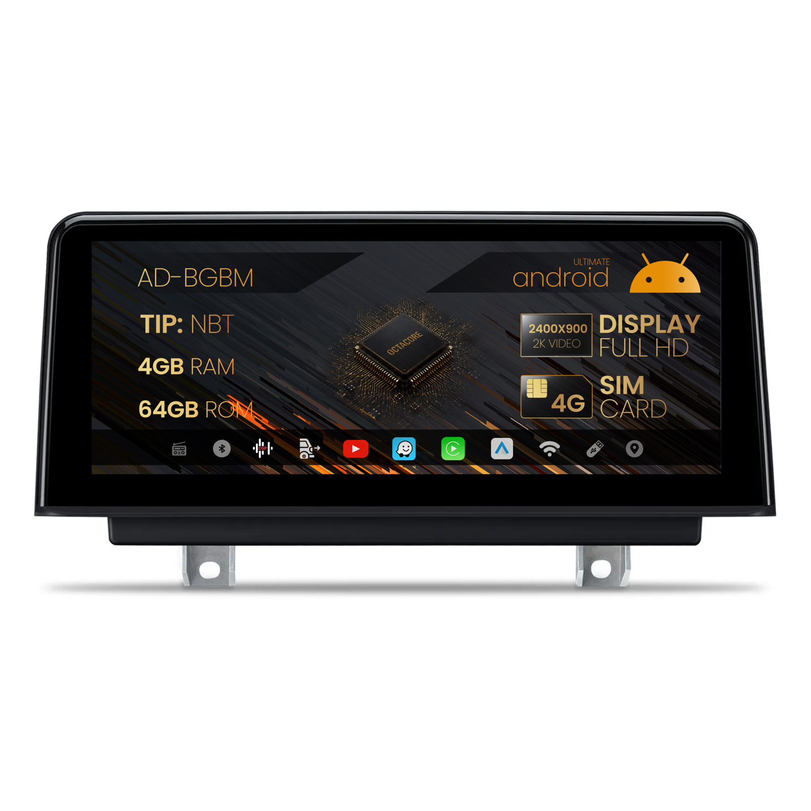 Navigatie BMW Seria 3 4 F30 F31 F34 F32 F33 F36 (2013-2016), Varianta NBT, Android, BM-Octacore   4GB RAM + 64GB ROM, 10.25   Inch -