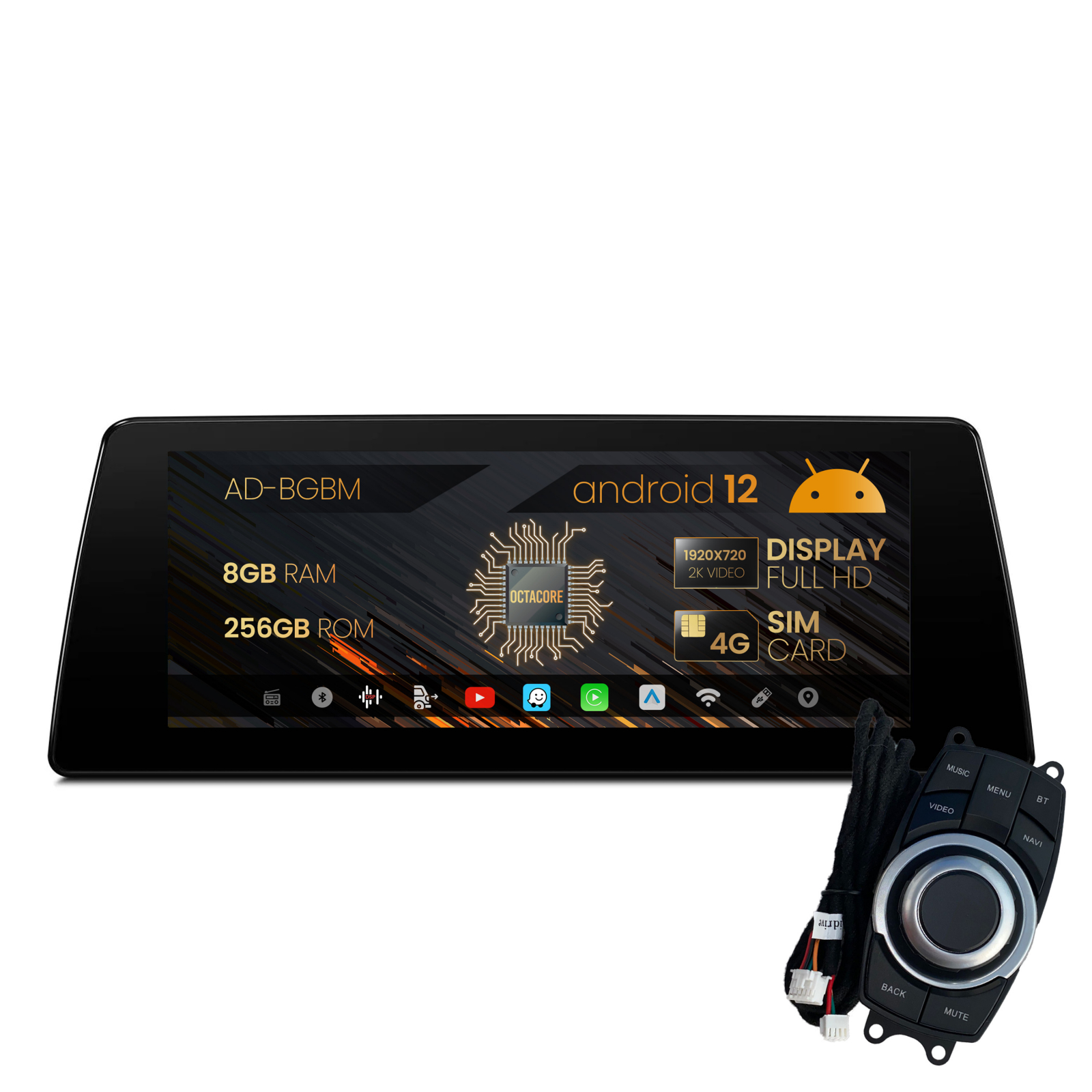 Navigatie BMW Seria 3 E90, E91, E92, Android 13, BM-Octacore   8GB RAM + 256GB ROM, 10.25   Inch - AD-BGBM10008+AD-BGRKITBM007