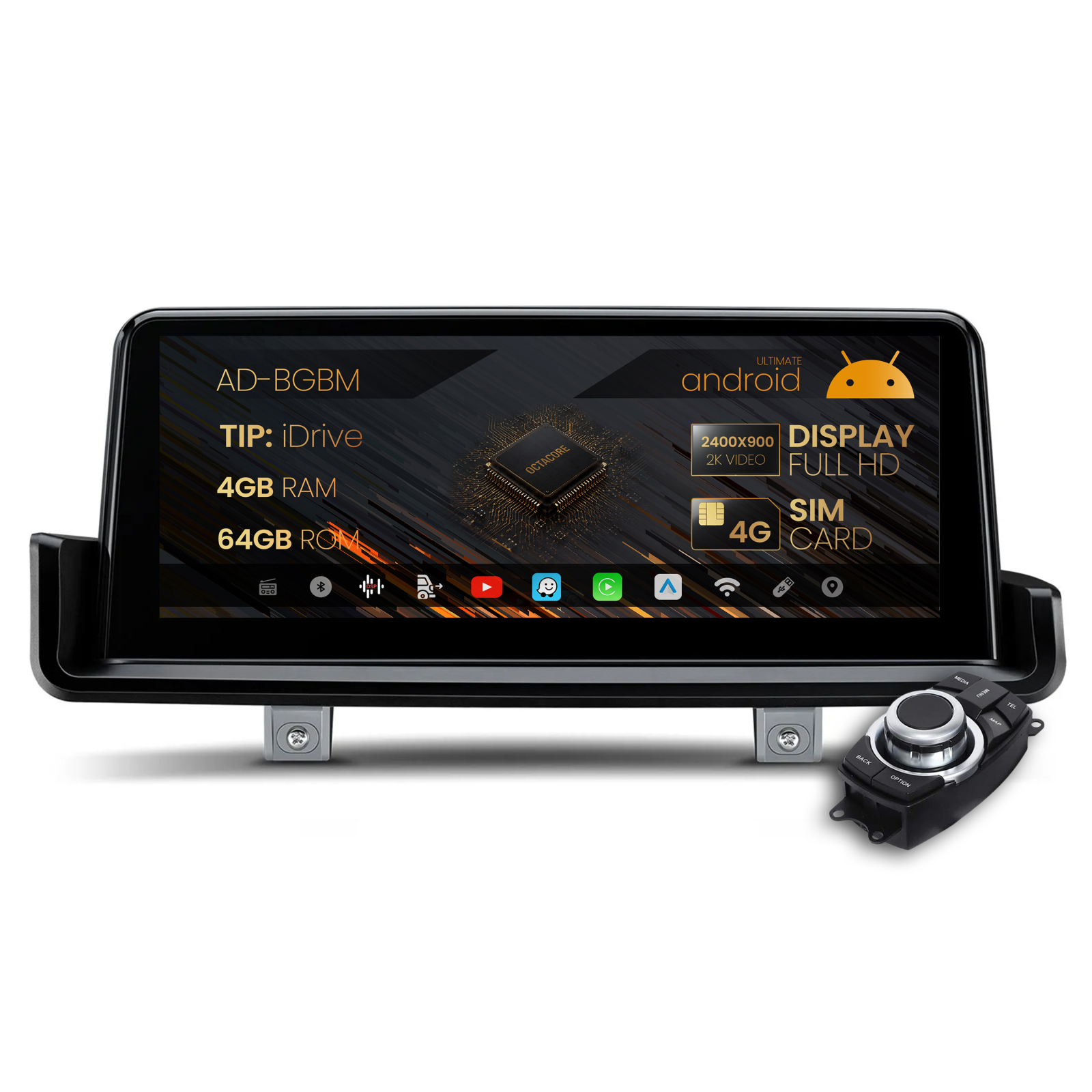 Navigatie BMW Seria 3 E90 E91 E92 E93 (2005-2012), Varianta iDrive, Android, BM-Octacore   4GB RAM + 64GB ROM, 10.25   Inch -