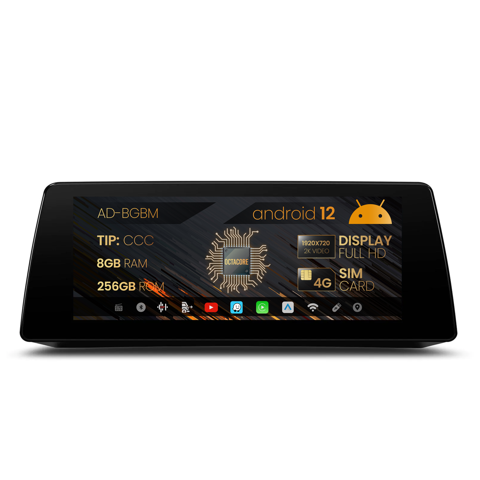 Navigatie BMW Seria 5 E60 E61 (2008-2010), Varianta CCC, Android 13, BM-Octacore   8GB RAM + 256GB ROM, 10.25   Inch - AD-BGBM10008CC+AD-BGRKITBM001