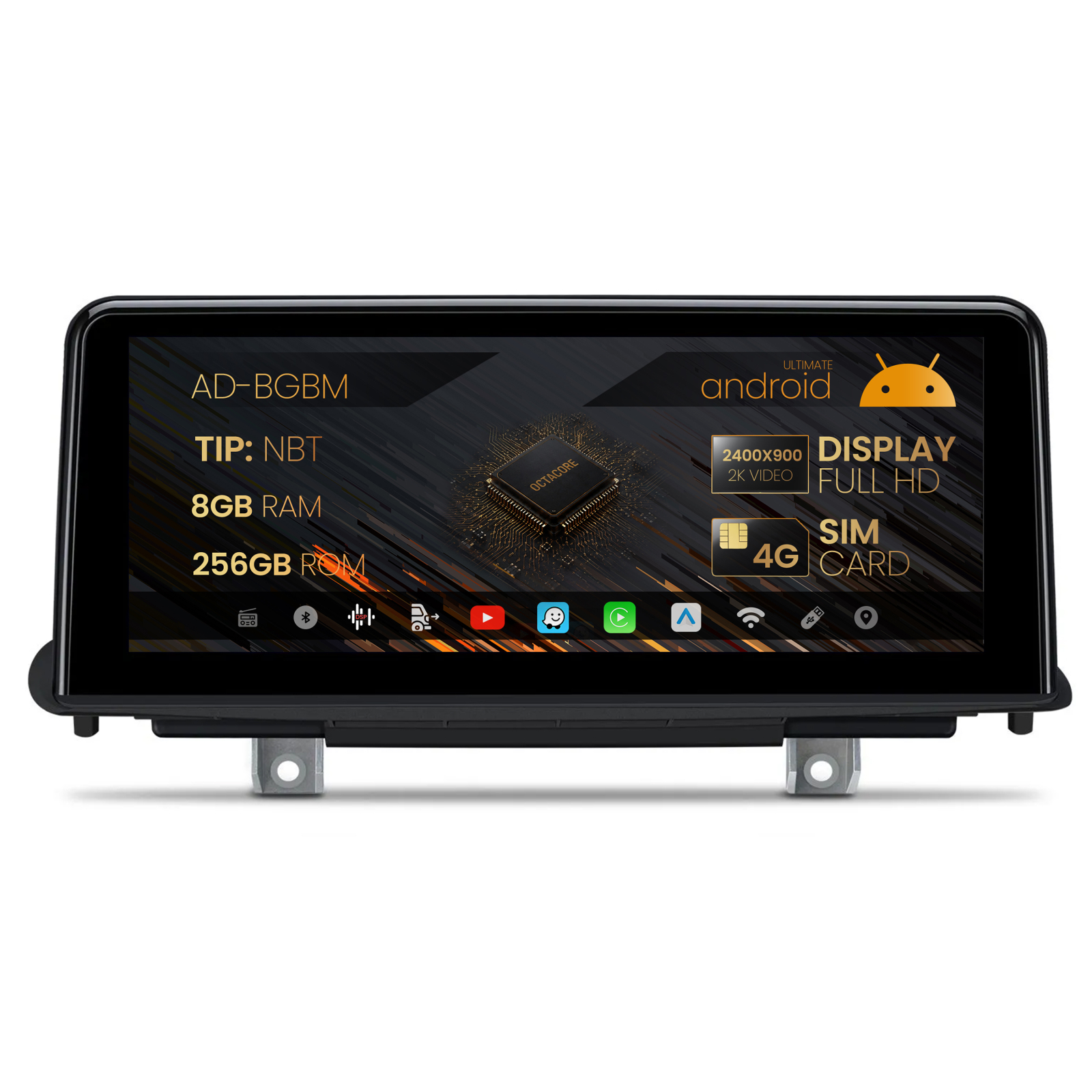 Navigatie BMW X5 F15   X6 F16 (2014-2017), Varianta NBT, Android, BM-Octacore   8GB RAM + 256GB ROM, 10.25   Inch - AD-BGBM10254INB+AD-BGRKITBMI102