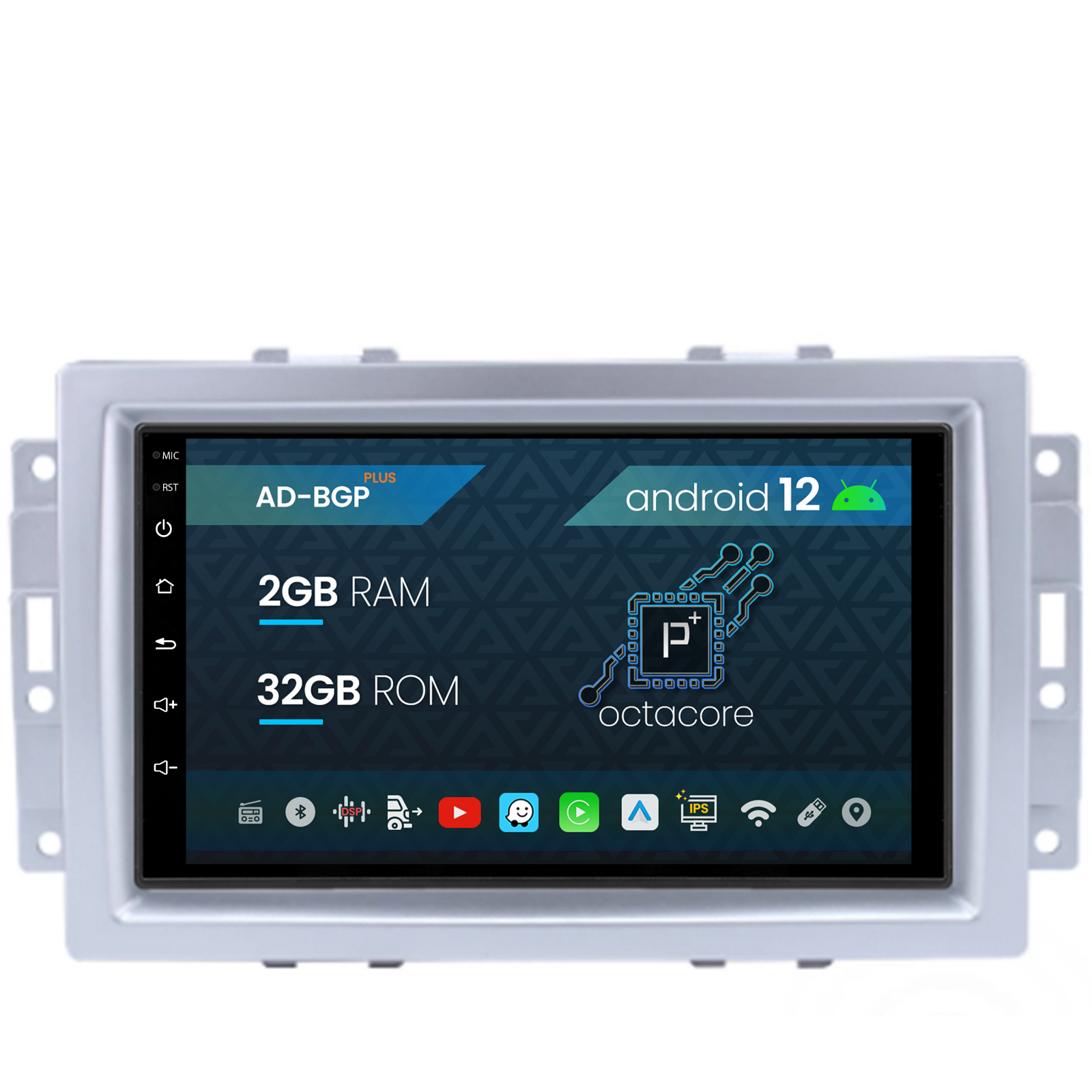 Navigatie Chrysler 300C (2004-2011), Android 12, P-Octacore   2GB RAM + 32GB ROM, 7 Inch - AD-BGP1002+AD-BGRCR004