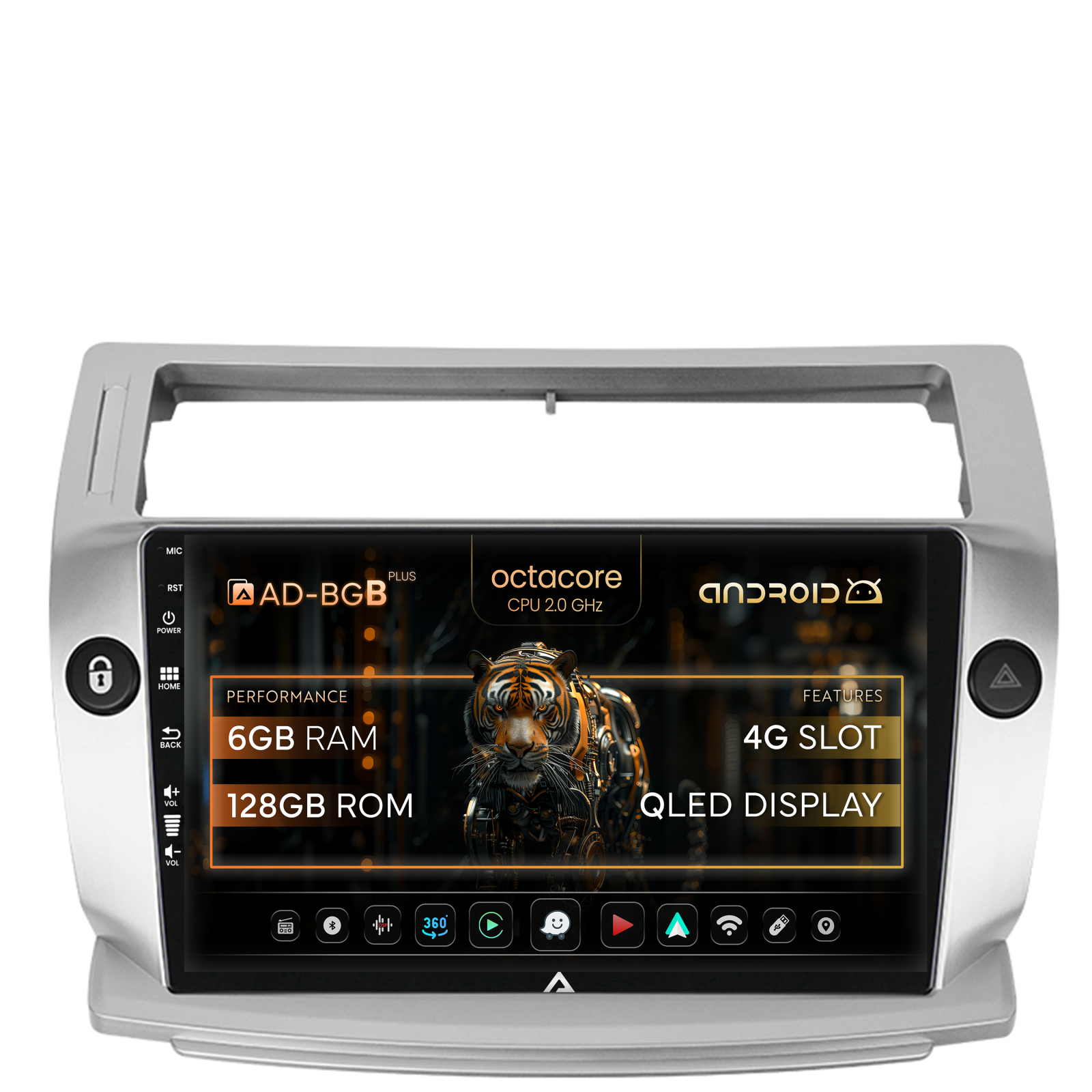 Navigatie Citroen C4 (2004-2014), Android, B-Octacore   6GB RAM + 128GB ROM, 9 Inch - AD-BGB9006+AD-BGRKIT346