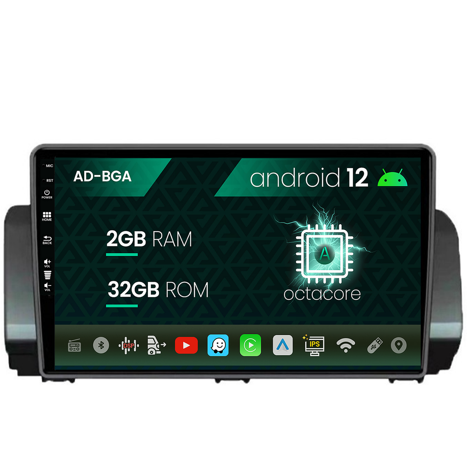 Navigatie Dacia Sandero   Logan (2021-Prezent), Android, A-Octacore   2GB RAM + 32GB ROM, 9 Inch - AD-BGA10002+AD-BGRKIT366V3