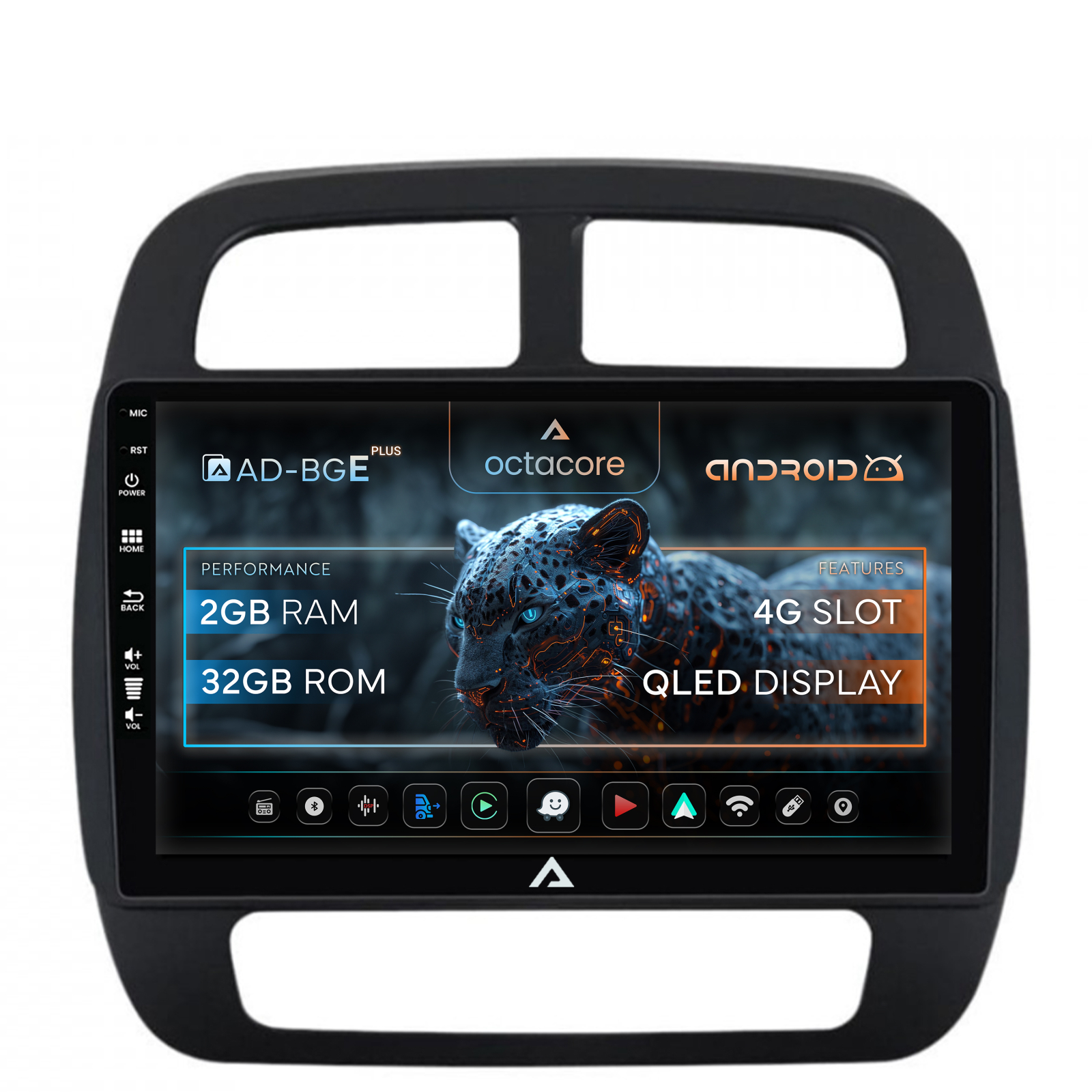 Navigatie Dacia Spring (2021- Prezent), Android, E-Octacore   2GB RAM + 32GB ROM, 9 Inch - AD-BGE9002+AD-BGRKIT366V4s