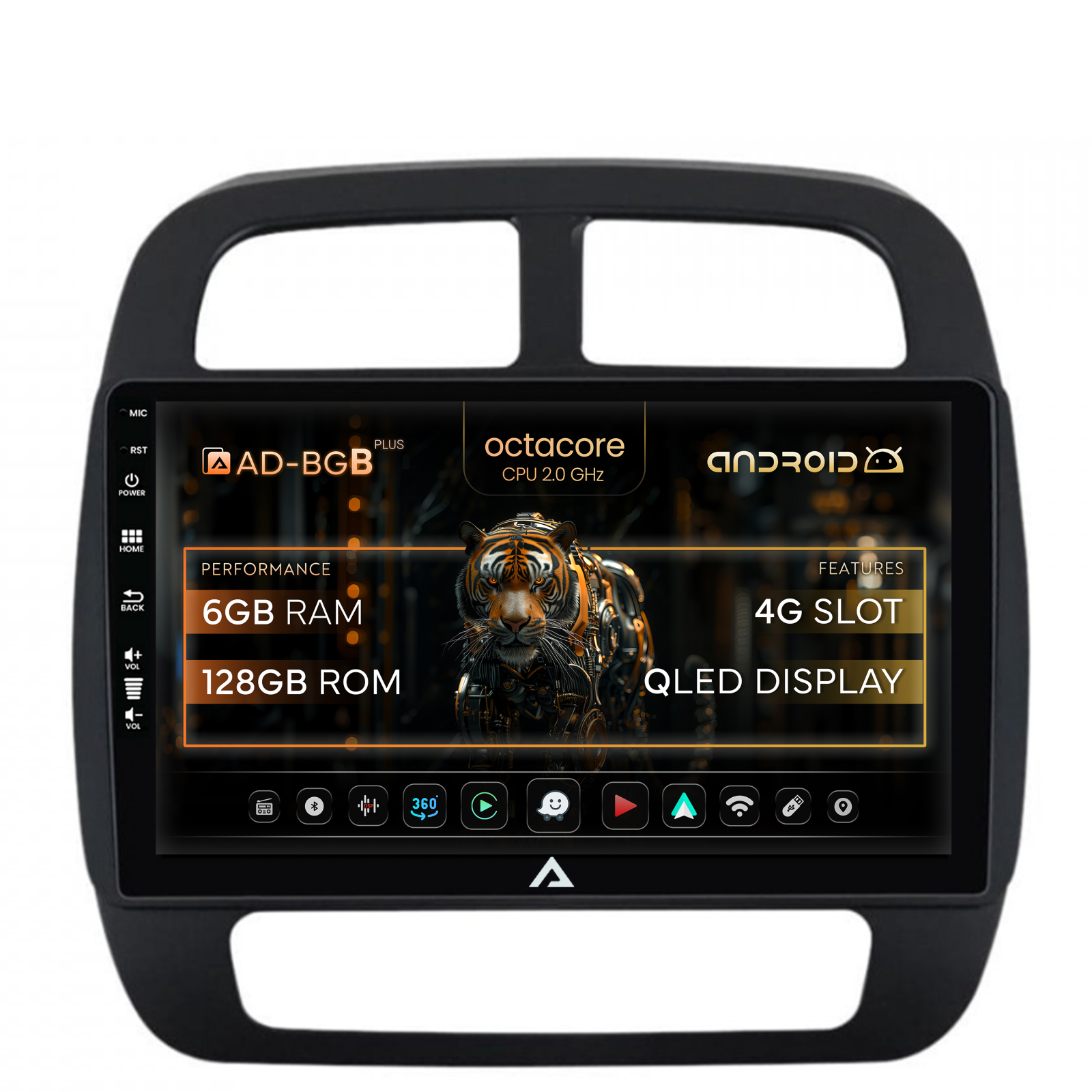 Navigatie Dacia Spring (2021- Prezent), Android, B-Octacore   6GB RAM + 128GB ROM, 9 Inch - AD-BGB9006+AD-BGRKIT366V4s