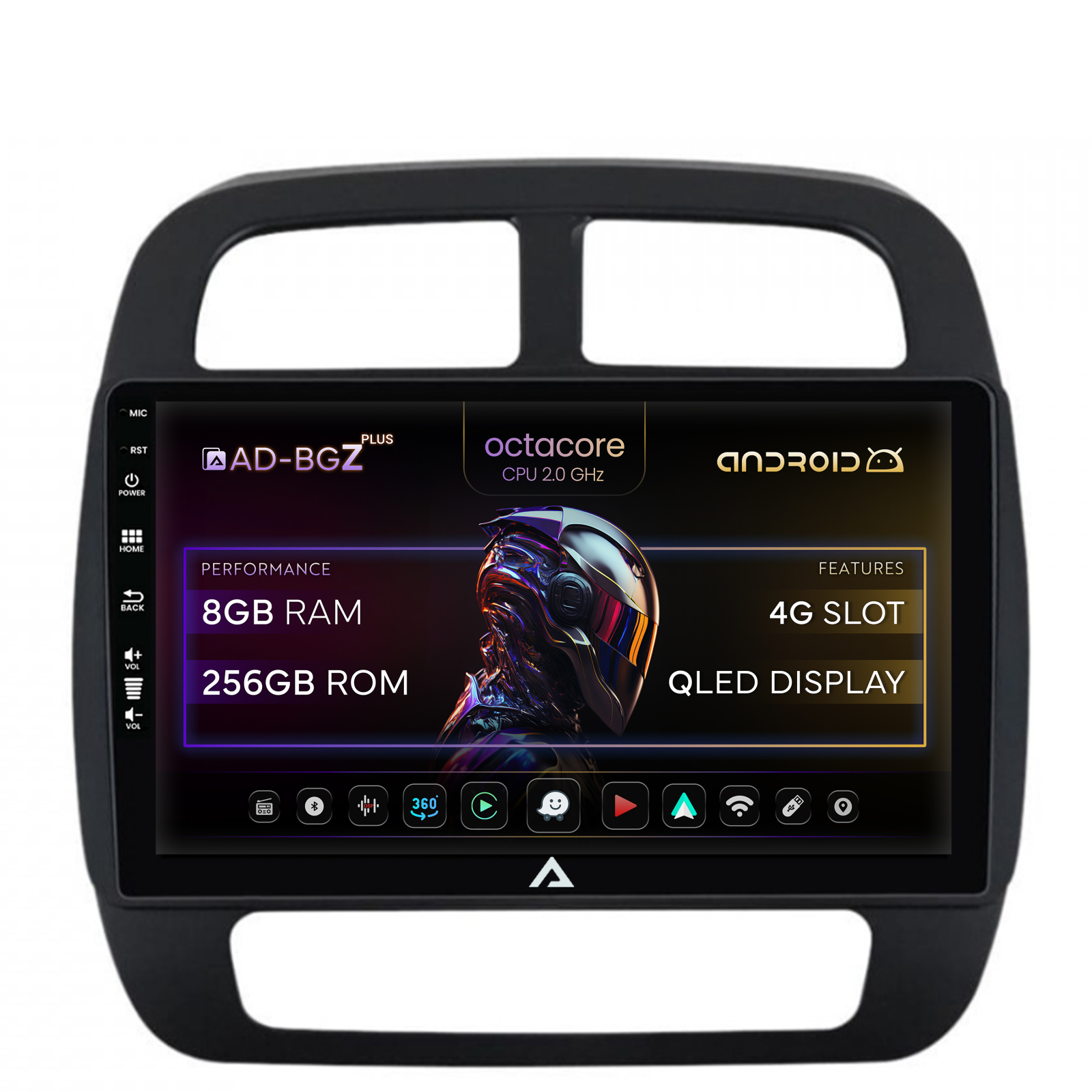 Navigatie Dacia Spring (2021- Prezent), Android, Z-Octacore   8GB RAM + 256GB ROM, 9 Inch - AD-BGZ9008+AD-BGRKIT366V4s