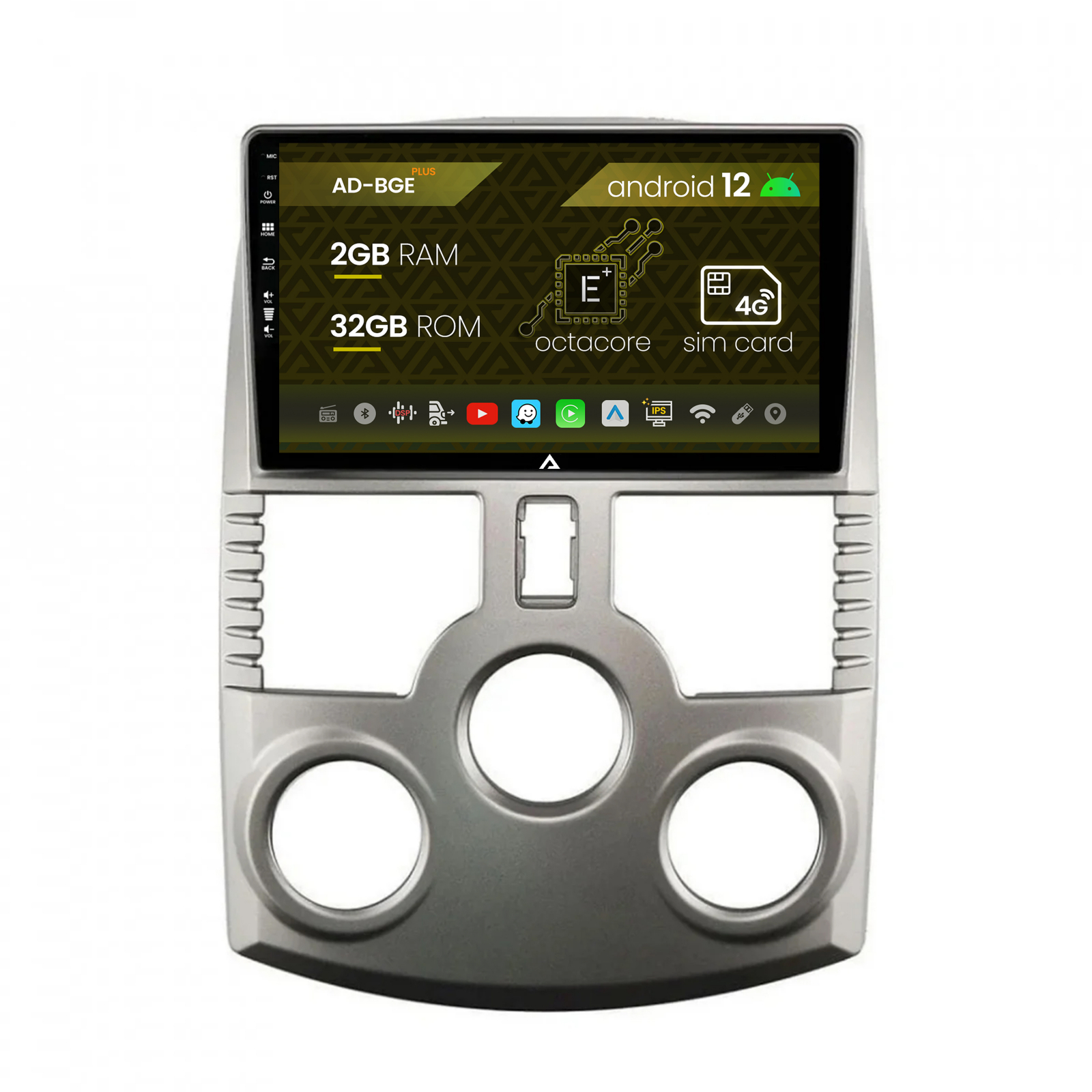 Navigatie Daihatsu Terios (2005+), Android 12, E-Octacore   2GB RAM + 32GB ROM, 9 Inch - AD-BGE9002+AD-BGRKIT109V3