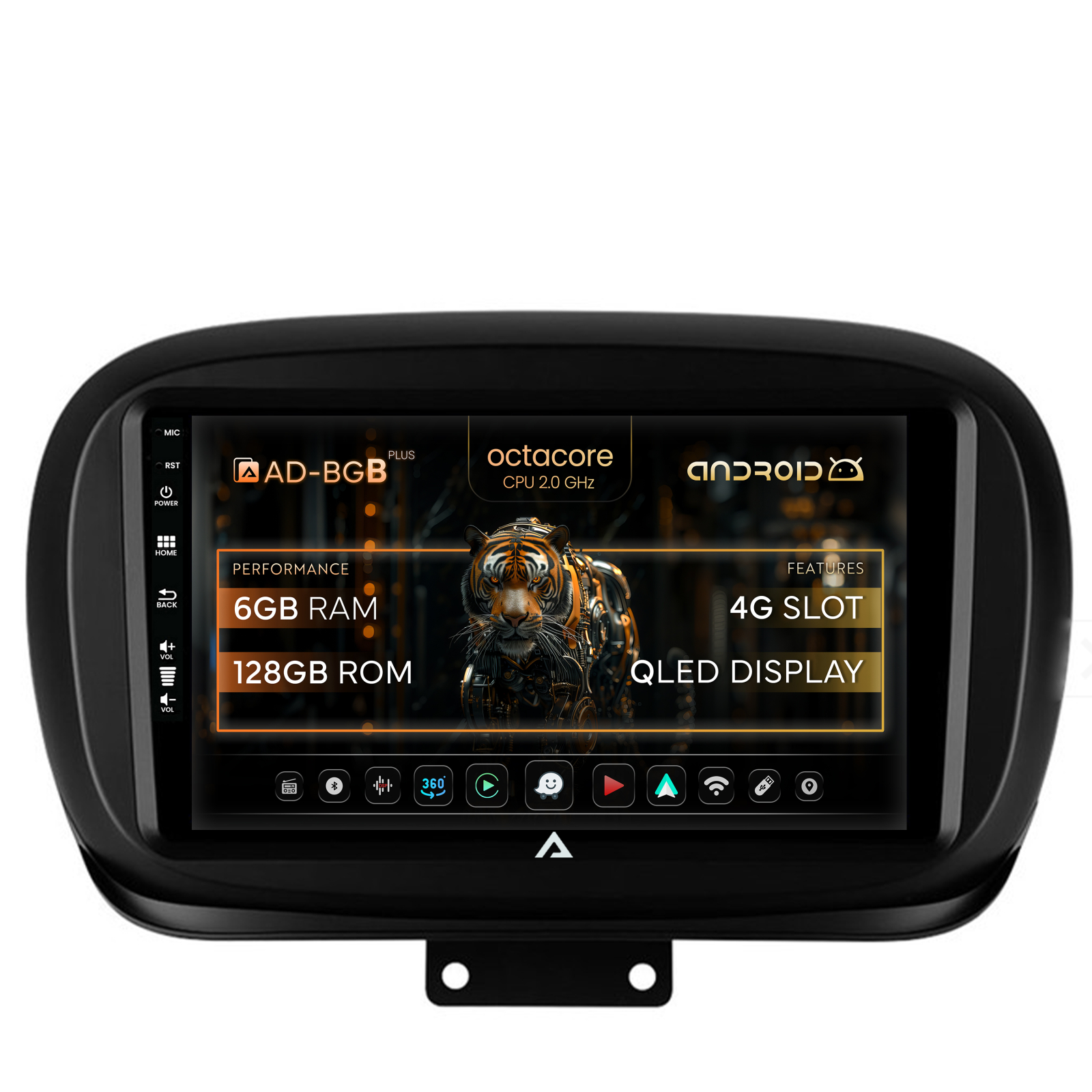 Navigatie Fiat 500X (2014-2020), Android 13, B-Octacore   6GB RAM + 128GB ROM, 9 Inch - AD-BGB9006+AD-BGRKIT362