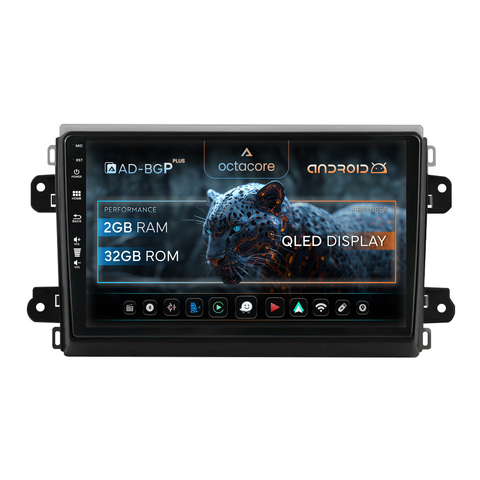 Navigatie Fiat Ducato (2022+), Android, P-Octacore / 2GB RAM + 32GB ROM, 9 Inch - AD-BGP9002+AD-BGRKIT357