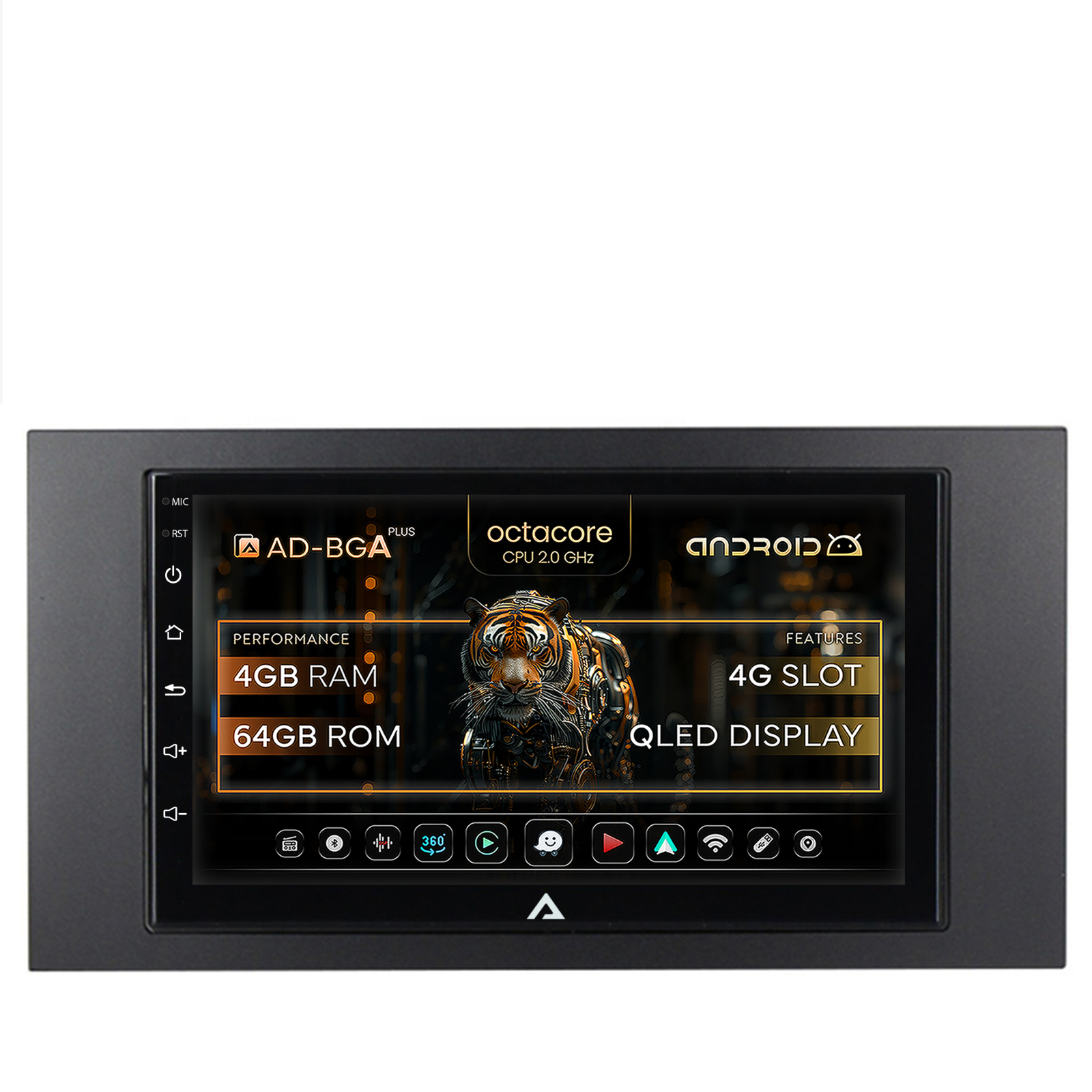 Navigatie Ford 2DIN, Android, A-Octacore   4GB RAM + 64GB ROM, 7 Inch - AD-BGA1004+AD-BGRFR0012DIN