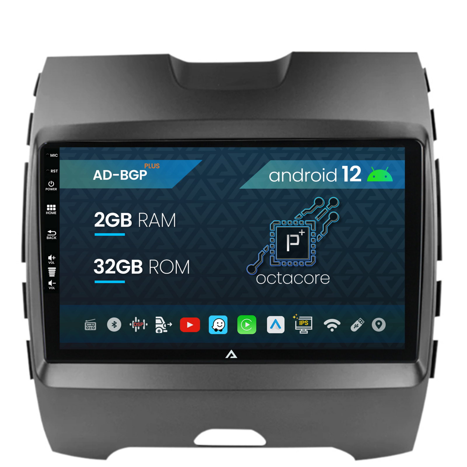 Navigatie Ford Edge (2016-2021), Android 12, P-Octacore   2GB RAM + 32GB ROM, 9 Inch - AD-BGP9002+AD-BGRKIT110