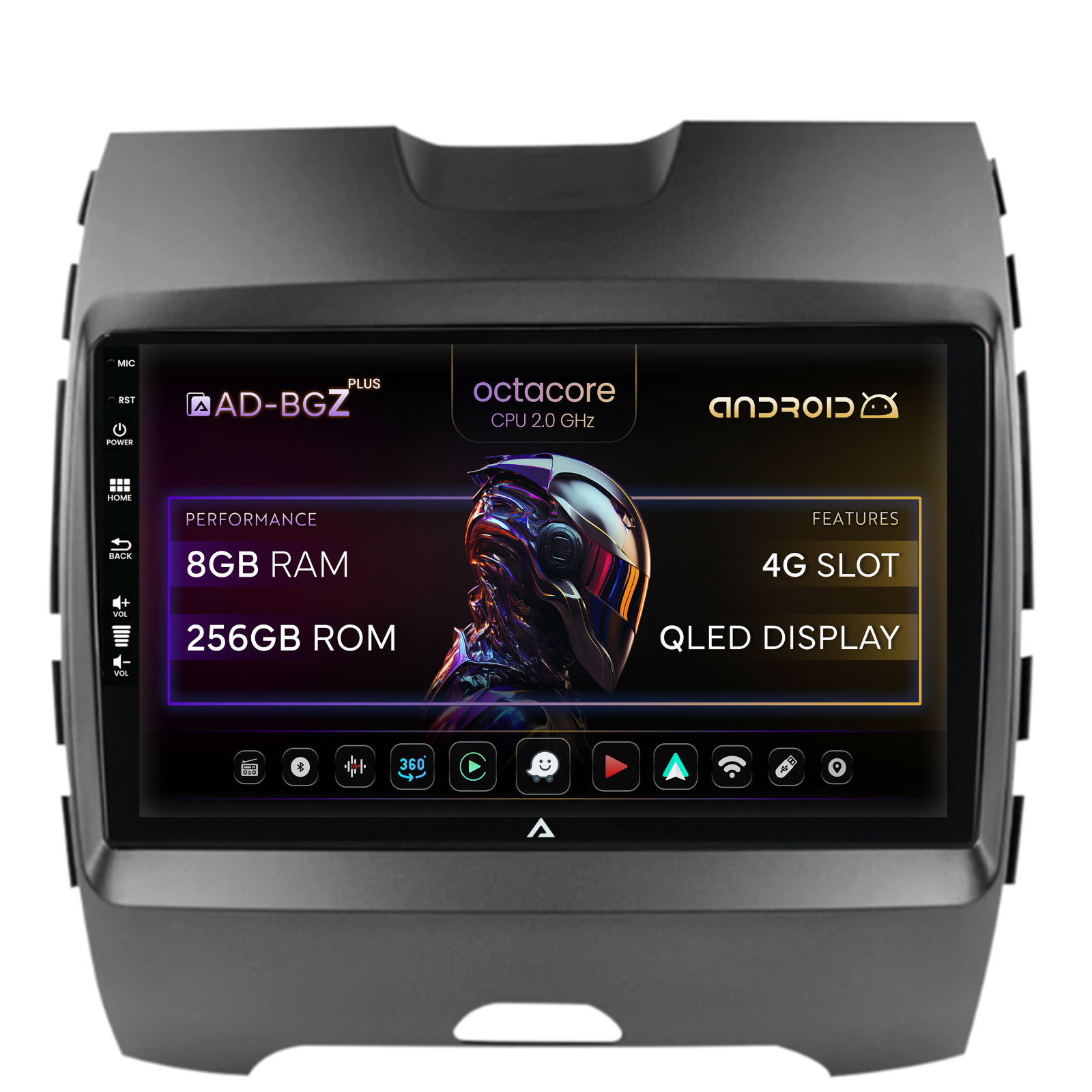 Navigatie Ford Edge (2016-2021), Android, Z-Octacore   8GB RAM + 256GB ROM, 9 Inch - AD-BGZ9008+AD-BGRKIT110