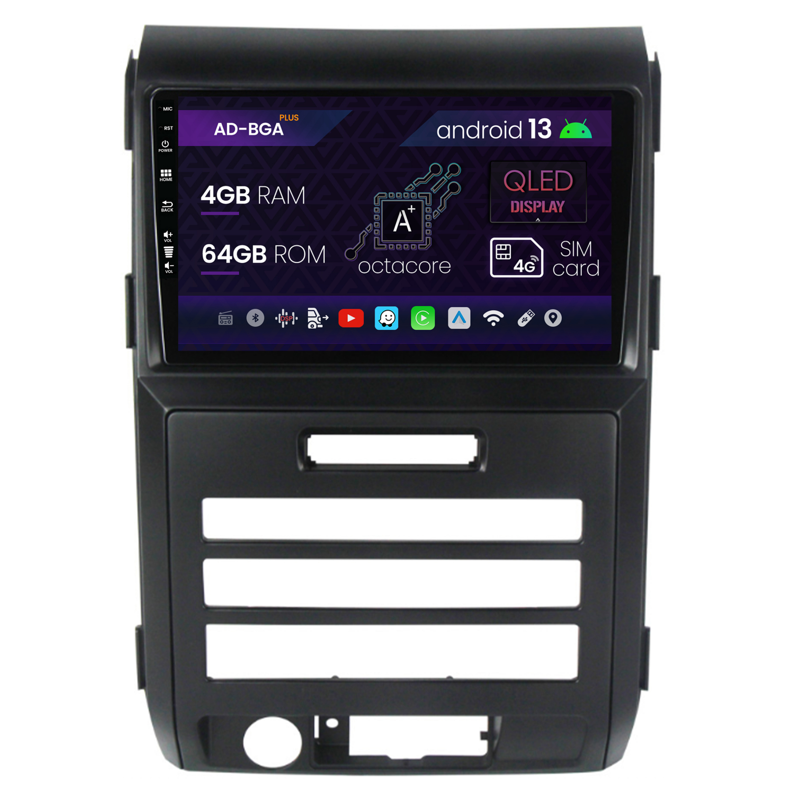 Navigatie Ford F150 (2008-2014), Android 13, A-Octacore   4GB RAM + 64GB ROM, 9 Inch - AD-BGA9004+AD-BGRKIT139