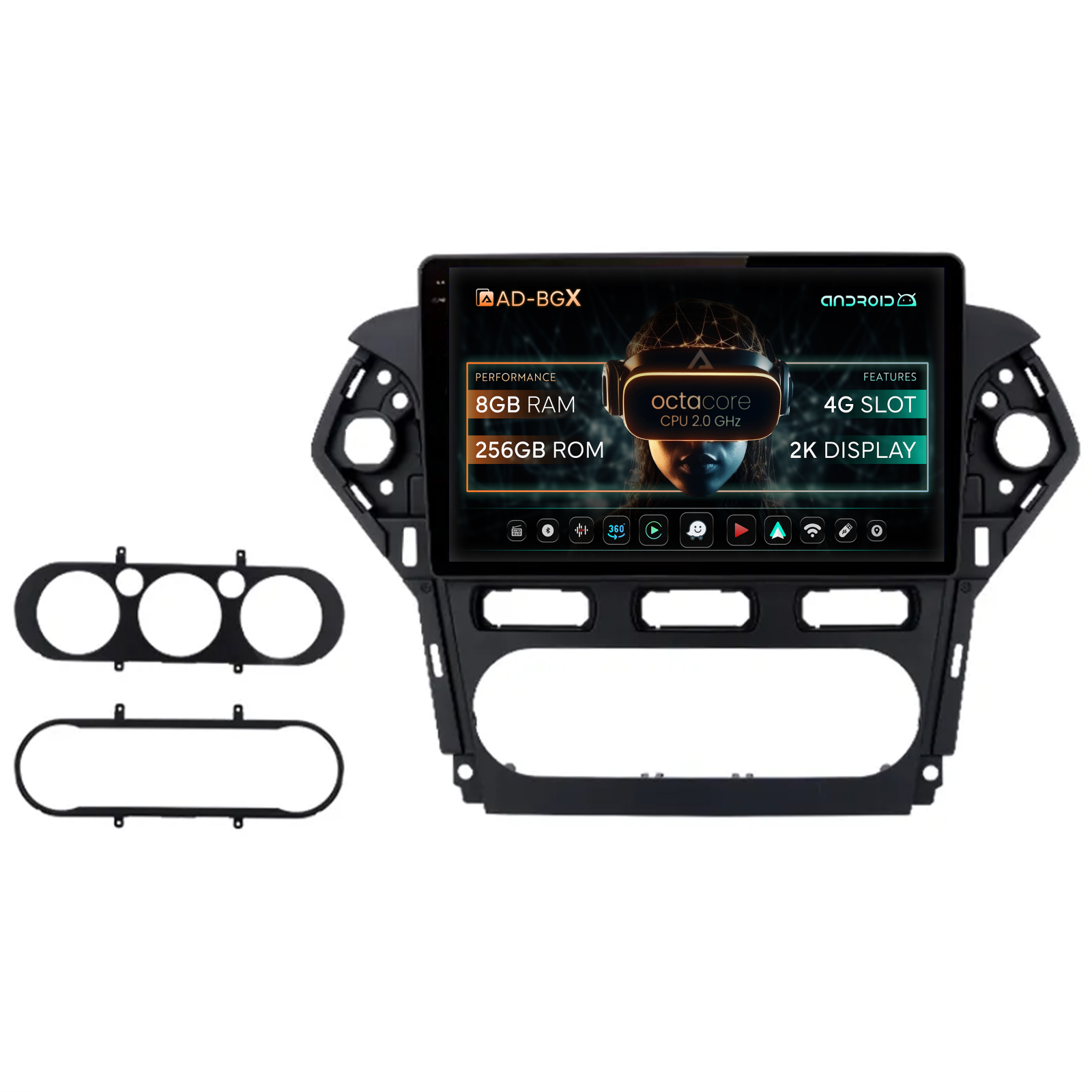 Navigatie Ford Mondeo (2011-2013), Android, X-Octacore   8GB RAM + 256GB ROM, 9.5 Inch - AD-BGX9008+AD-BGRKIT128