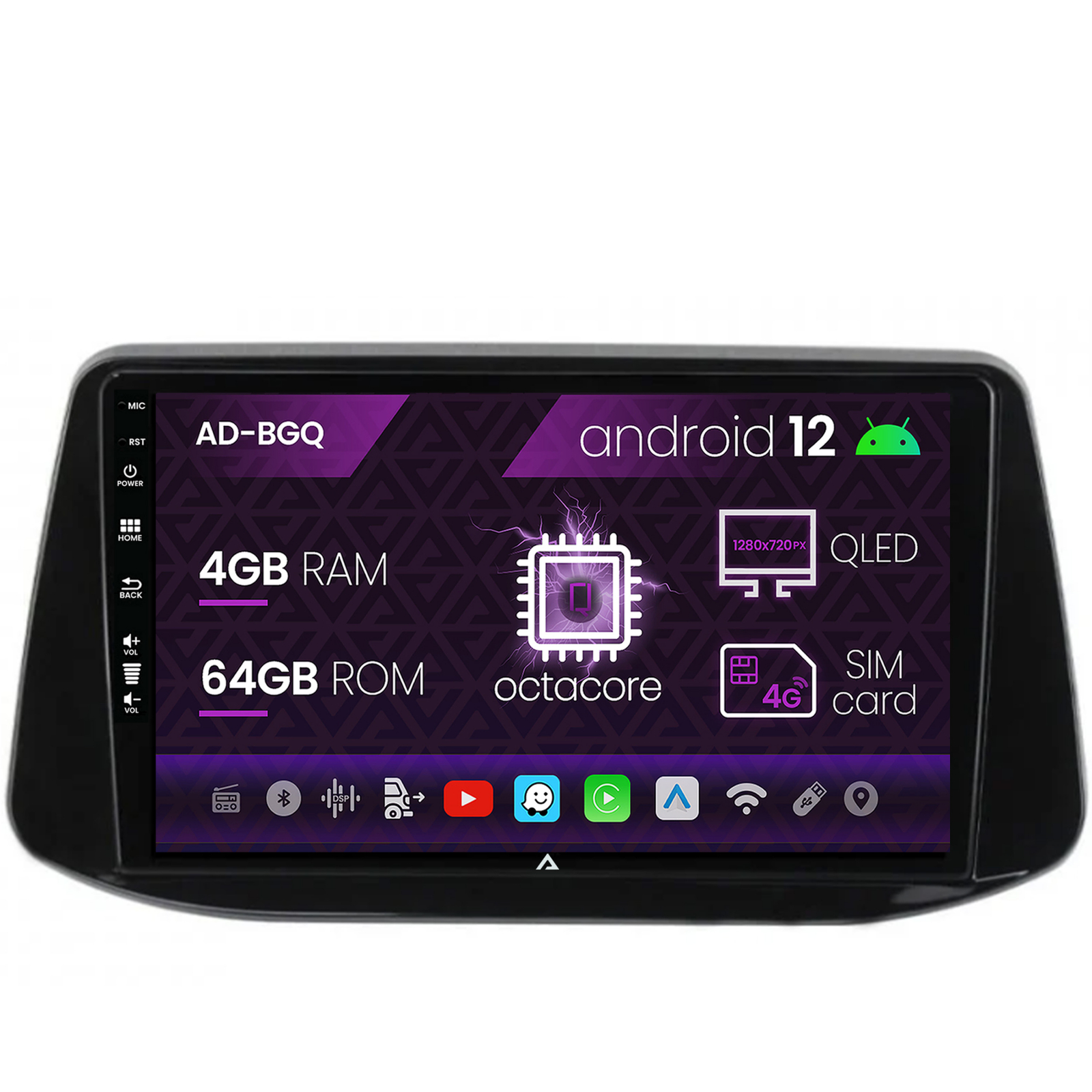 Navigatie Hyundai I30 (2017-Prezent), Android 12, Q-Octacore   4GB RAM + 64GB ROM, 9 Inch - AD-BGQ9004+AD-BGRKIT225
