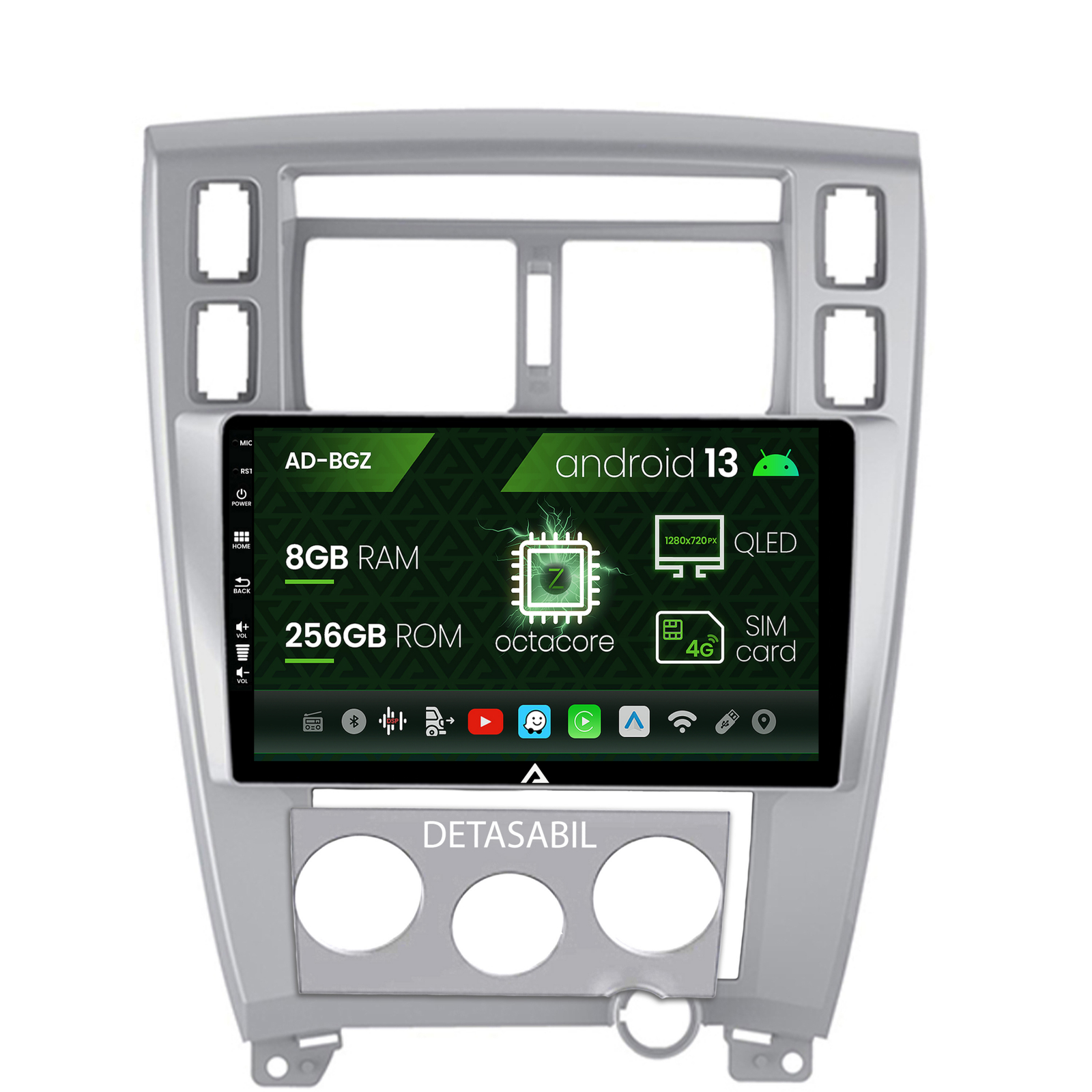 Navigatie Hyundai Tucson (2004-2009), Android 13, Z-Octacore   8GB RAM + 256GB ROM, 10.1 Inch - AD-BGZ10008+AD-BGRKIT200