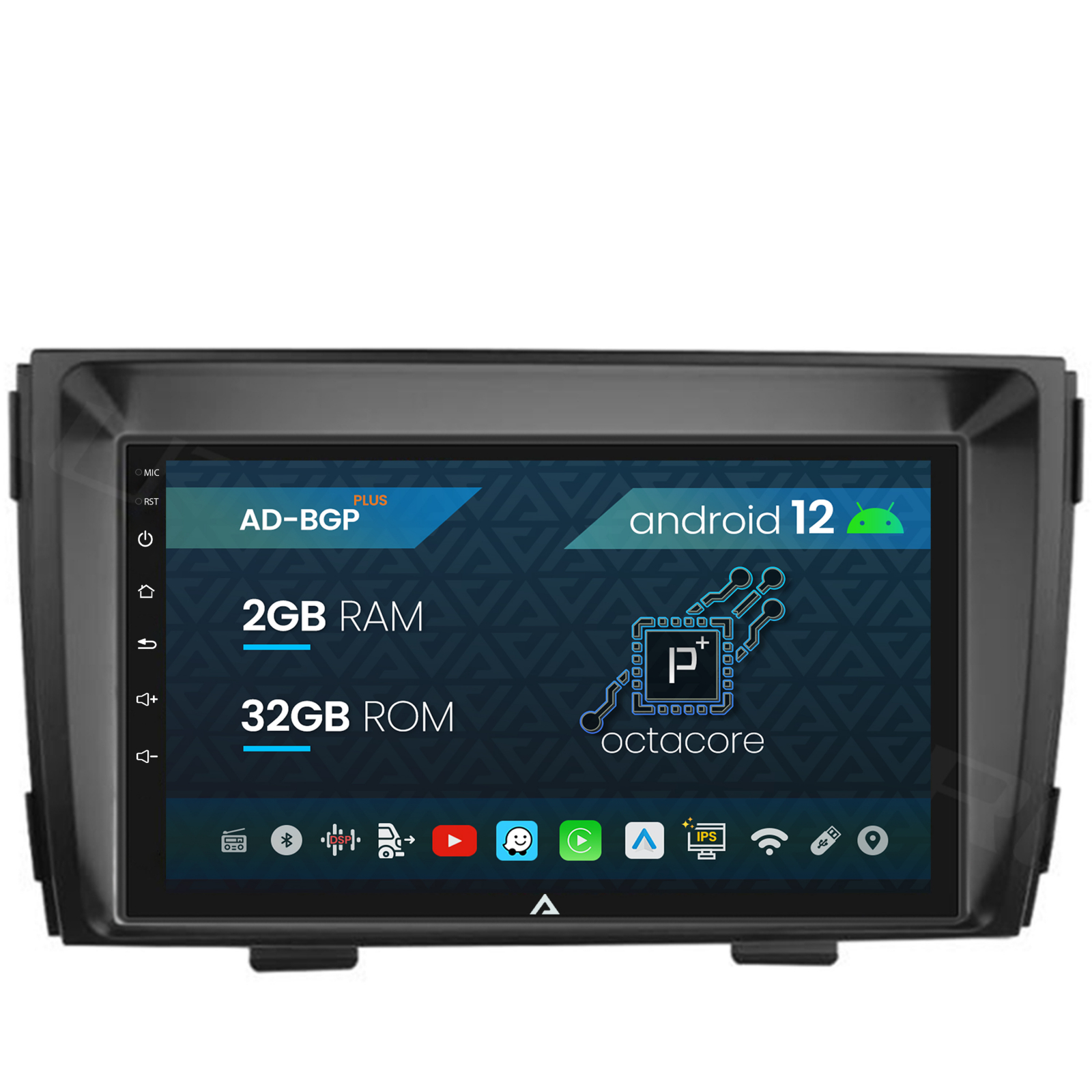 Navigatie Kia Sorento (2009-2013), Android 12, P-Octacore   2GB RAM + 32GB ROM, 7 Inch - AD-BGP1002+AD-BGRKI0252DIN