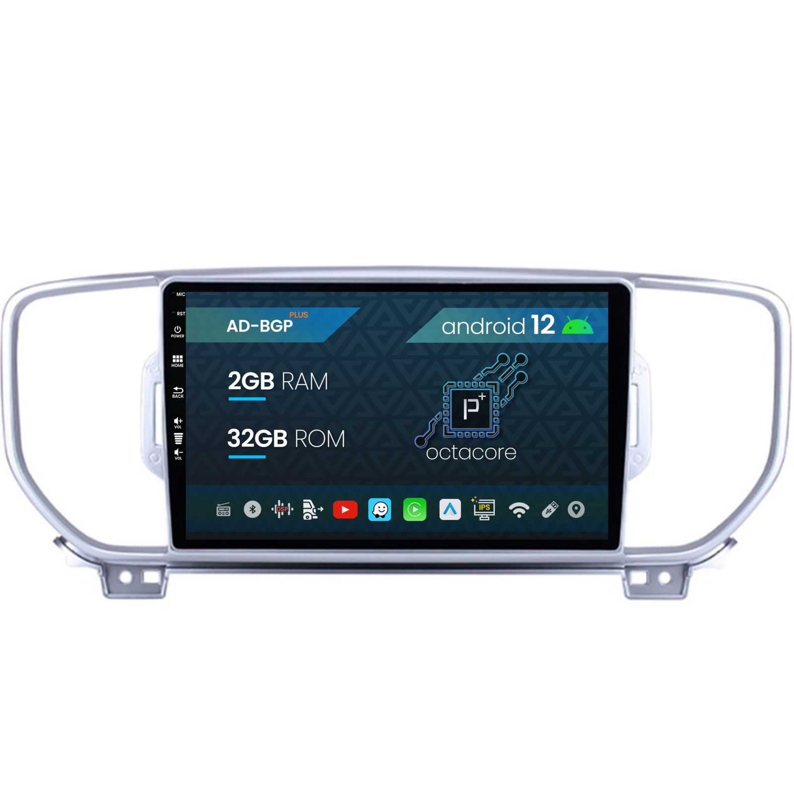 Navigatie Kia Sportage (2016-2018), Android 12, P-Octacore   2GB RAM + 32GB ROM, 9 Inch - AD-BGP9002+AD-BGRKIT150V2