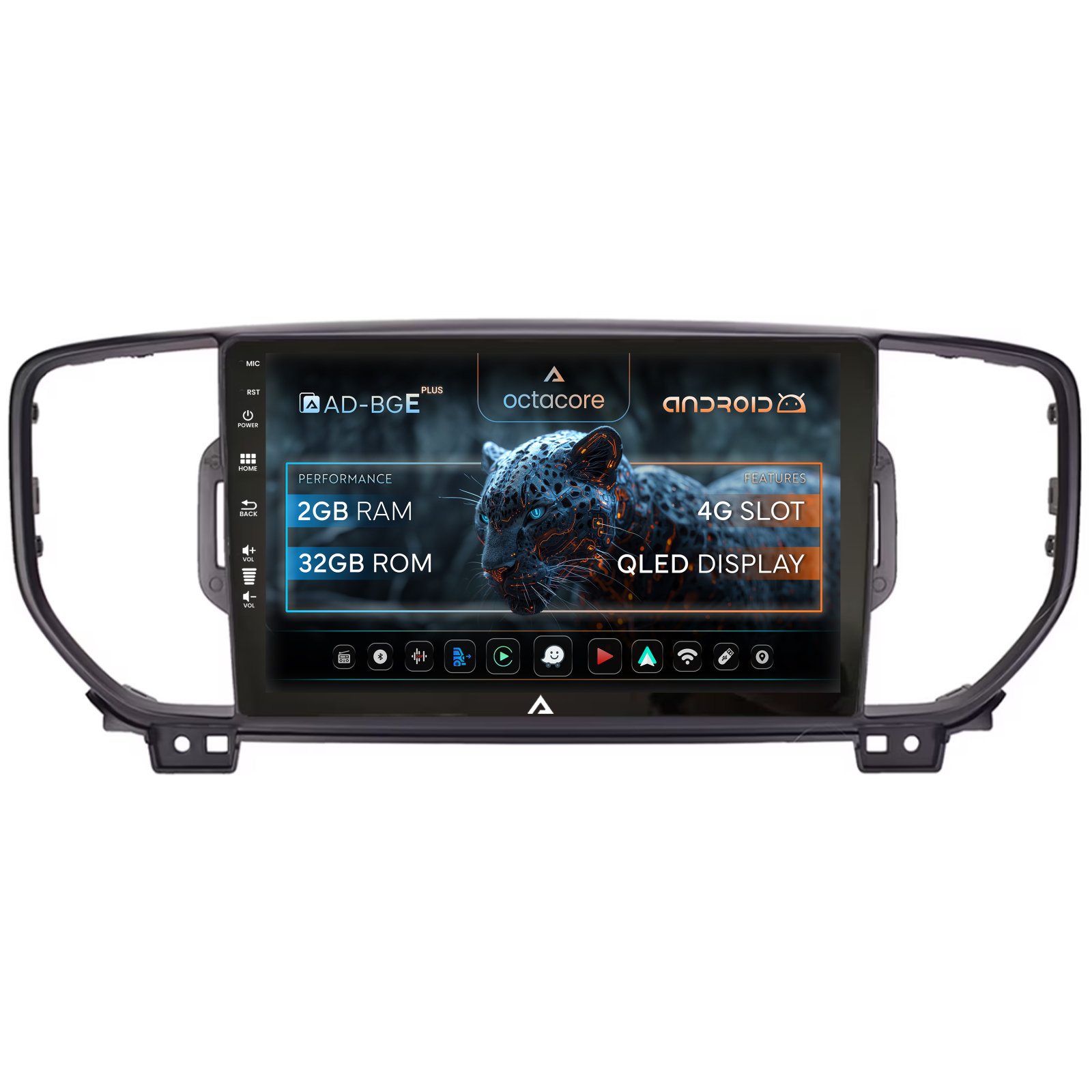 rom Navigatie Kia Sportage (2016-2018), Android, E-Octacore   2GB RAM + 32GB ROM, 9 Inch - AD-BGE9002+AD-BGRKIT150V2-B