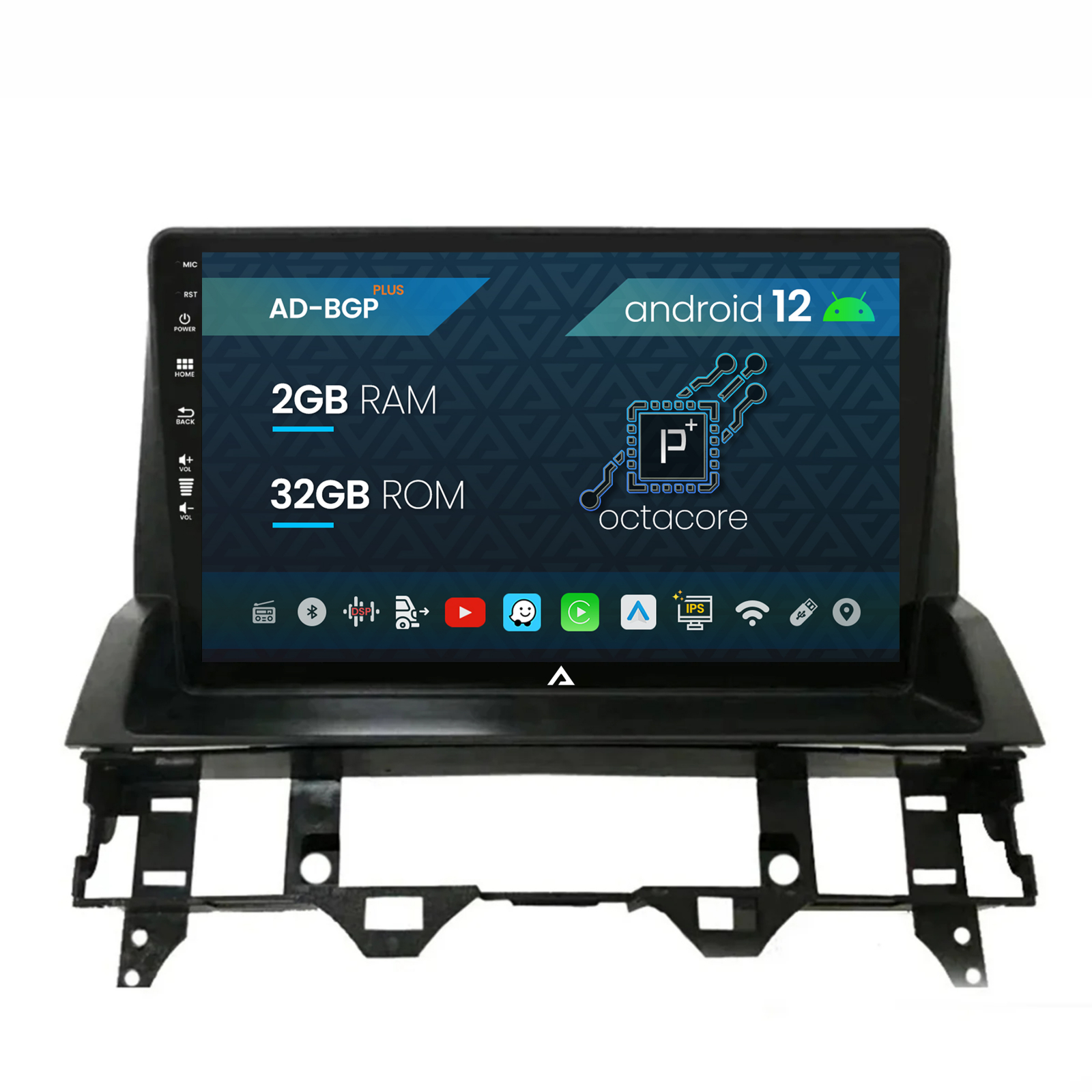 Navigatie Mazda 6 (2002-2008), Android 12, P-Octacore   2GB RAM + 32GB ROM, 10.1 Inch - AD-BGP10002+AD-BGRKIT321V2