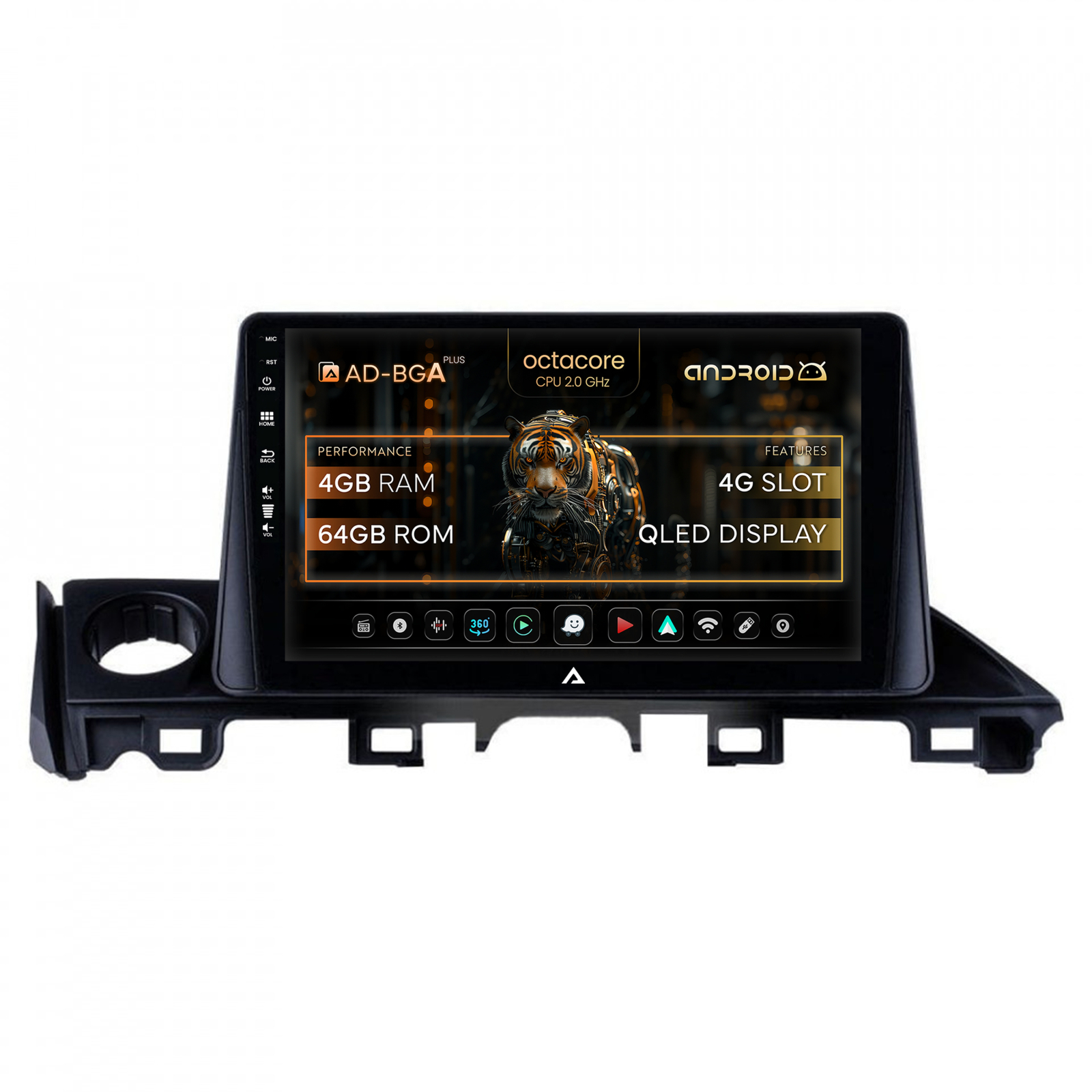 Navigatie Mazda 6 lll (2015-2018), Android, A-Octacore   4GB RAM + 64GB ROM, 9 Inch - AD-BGA9004+AD-BGRKIT329