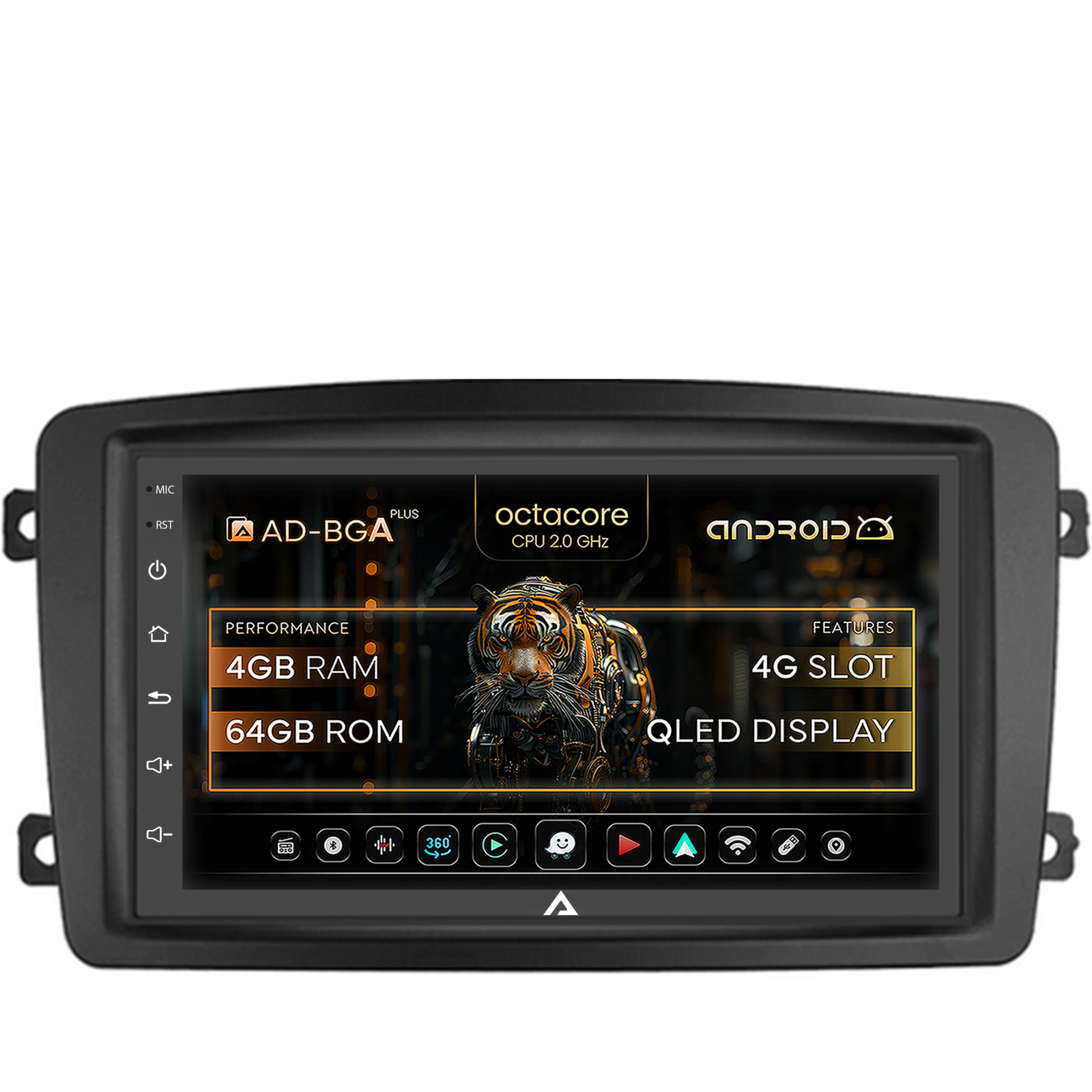 Navigatie Mercedes Benz C-Class W203   Vito   Viano   CLK, Android, A-Quadcore   4GB RAM + 64GB ROM, 7 Inch - AD-BGA1004+AD-BGRBE014