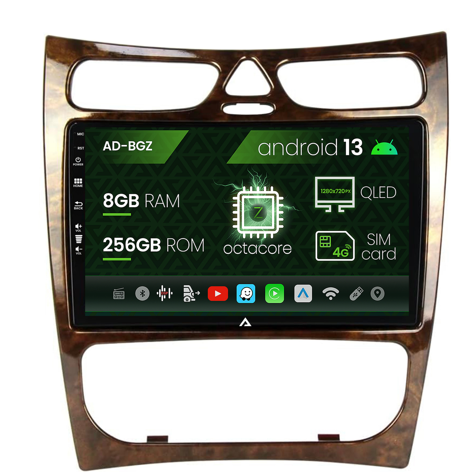 Navigatie Mercedes Benz CLK W209 (2000-2005), Android 13, Z-Octacore   8GB RAM + 256GB ROM, 9 INCH - AD-BGZ9008+AD-BGRKIT416V4