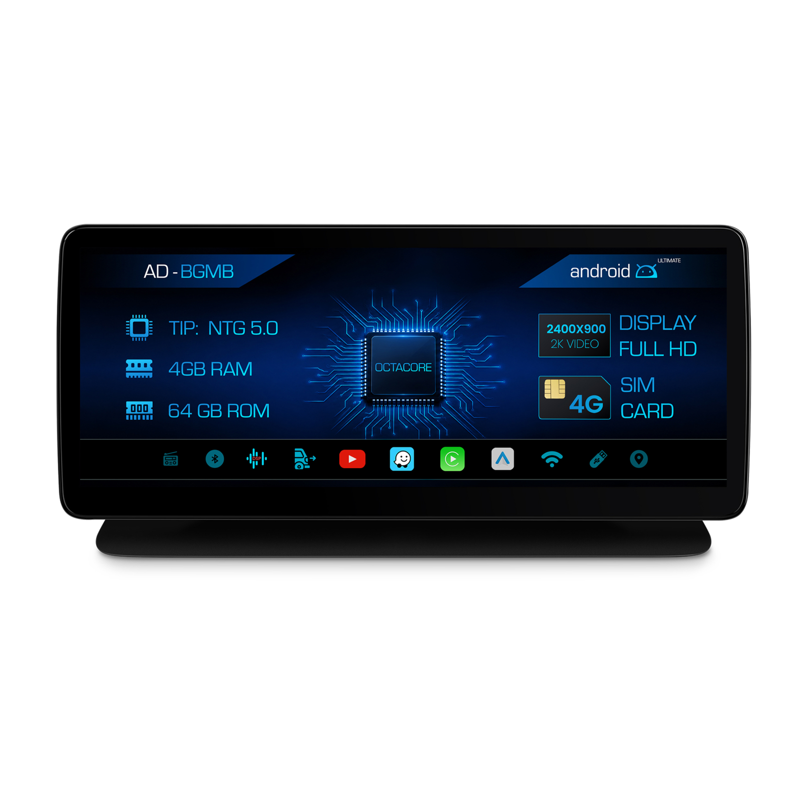 Navigatie Mercedes Benz CLS W218 (2014-2017), NTG 5.0, Android, MB-Octacore, 4GB RAM + 64GB ROM, 12.3 Inch - AD-BGMB1200450+AD-BGRKITMB012