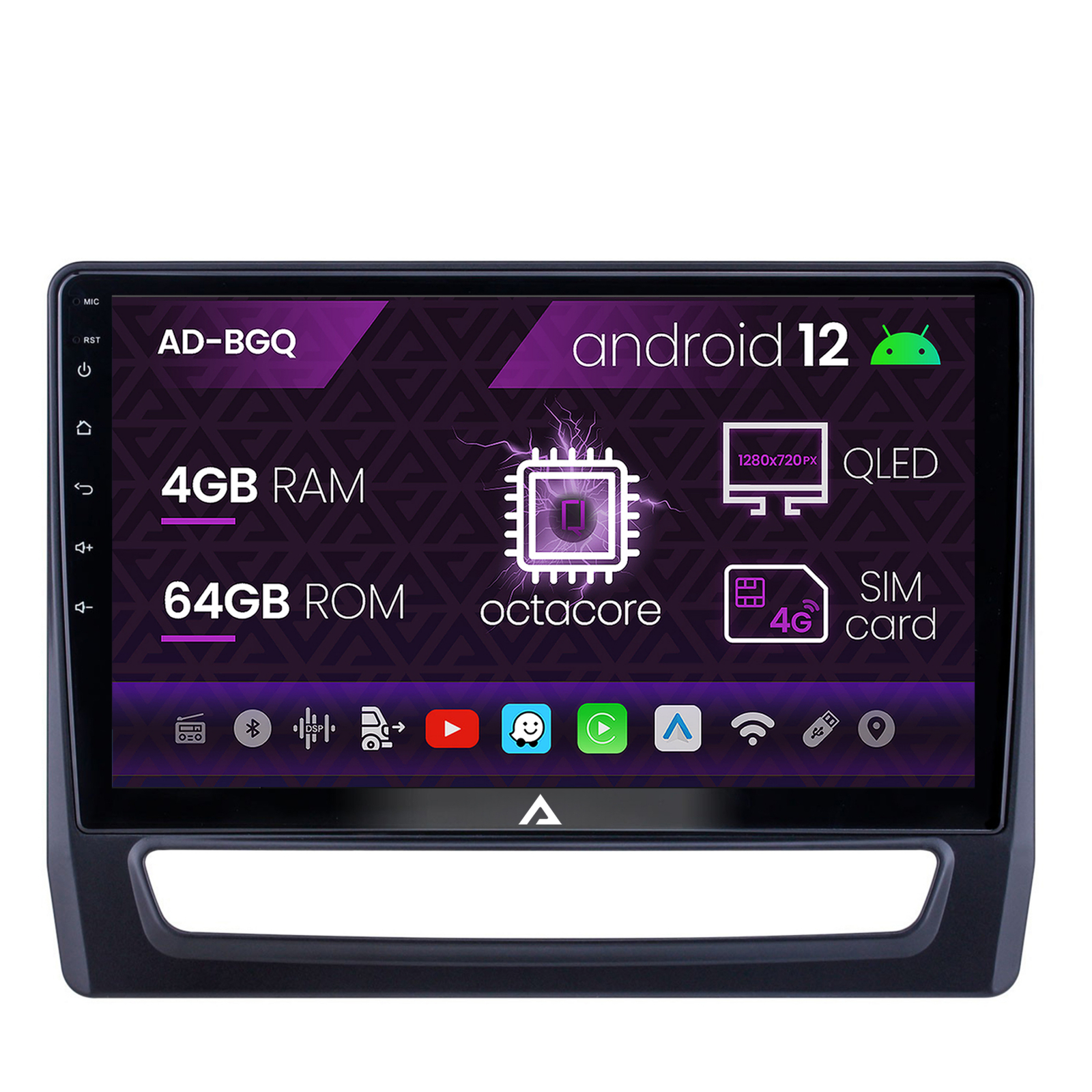 Navigatie Mitsubishi ASX (2019+), Android 12, Q-Octacore   4GB RAM + 64GB ROM, 10.1 Inch - AD-BGQ10004+AD-BGRKIT267V4