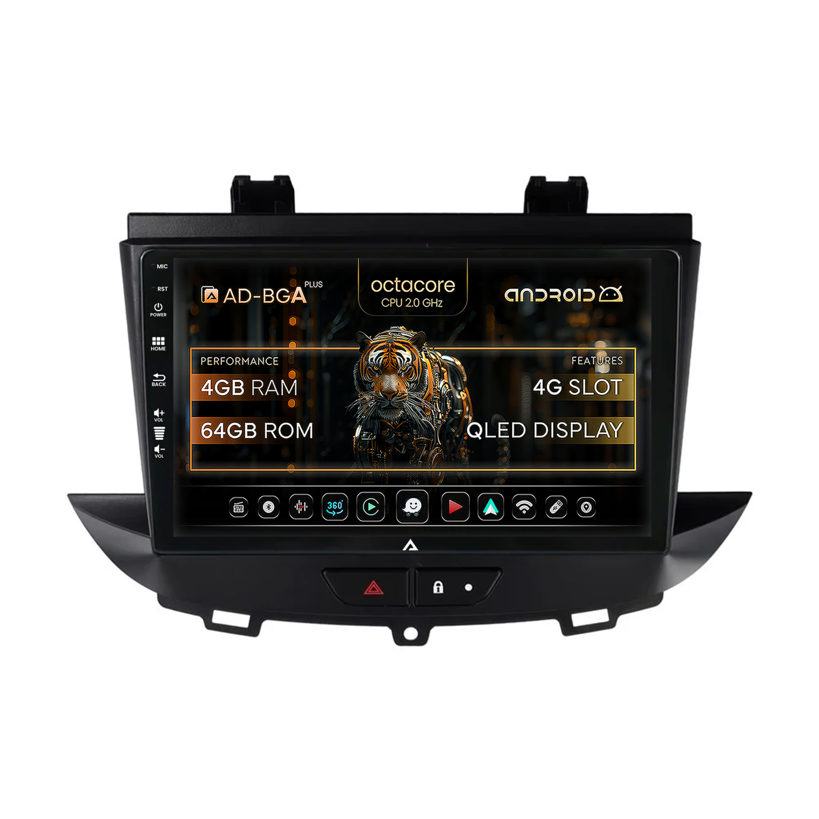 4gb micro sd Navigatie Opel Grandland X (2016-2021) A-Octacore   4GB RAM + 64GB ROM, 9 Inch - AD-BGA9004+AD-BGRKIT354