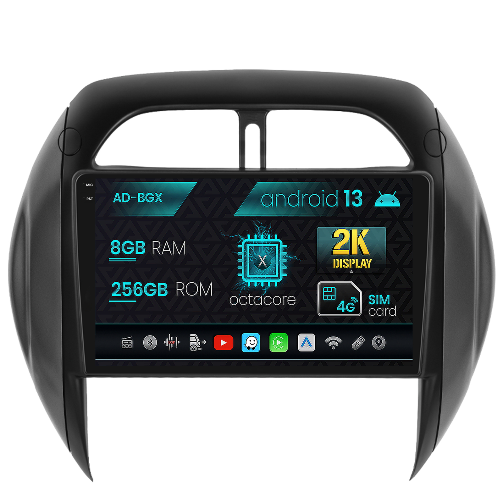 Navigatie Toyota RAV4 (2003-2005), Android 13, X-Octacore   8GB RAM + 256GB ROM, 9.5 Inch - AD-BGX9008+AD-BGRKIT109V4