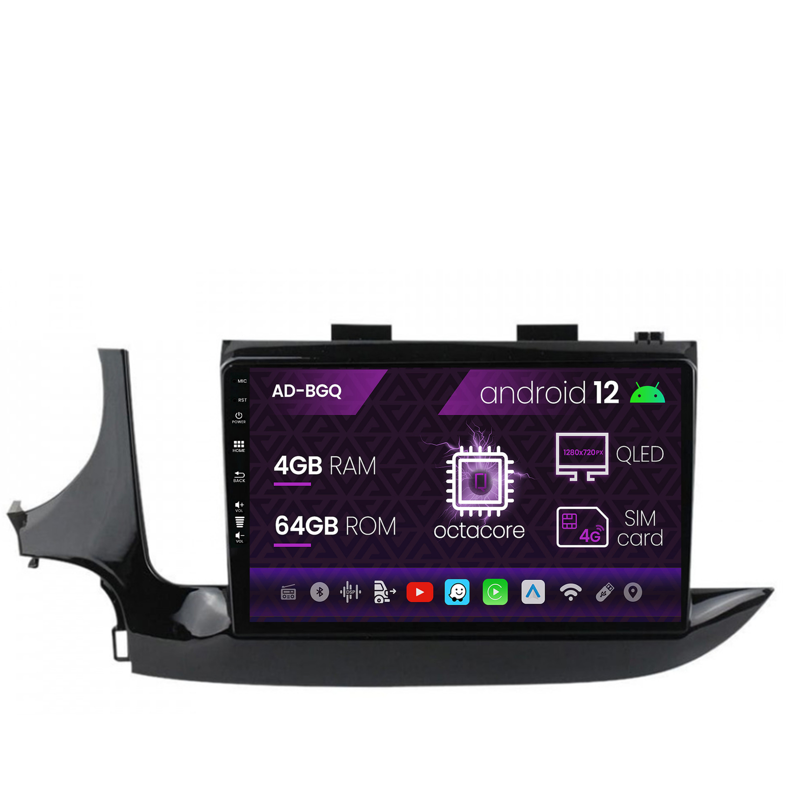 Navigatie Opel Mokka (2016-Prezent), Android 12, Q-Octacore   4GB RAM + 64GB ROM, 9 Inch - AD-BGQ9004+AD-BGRKIT250