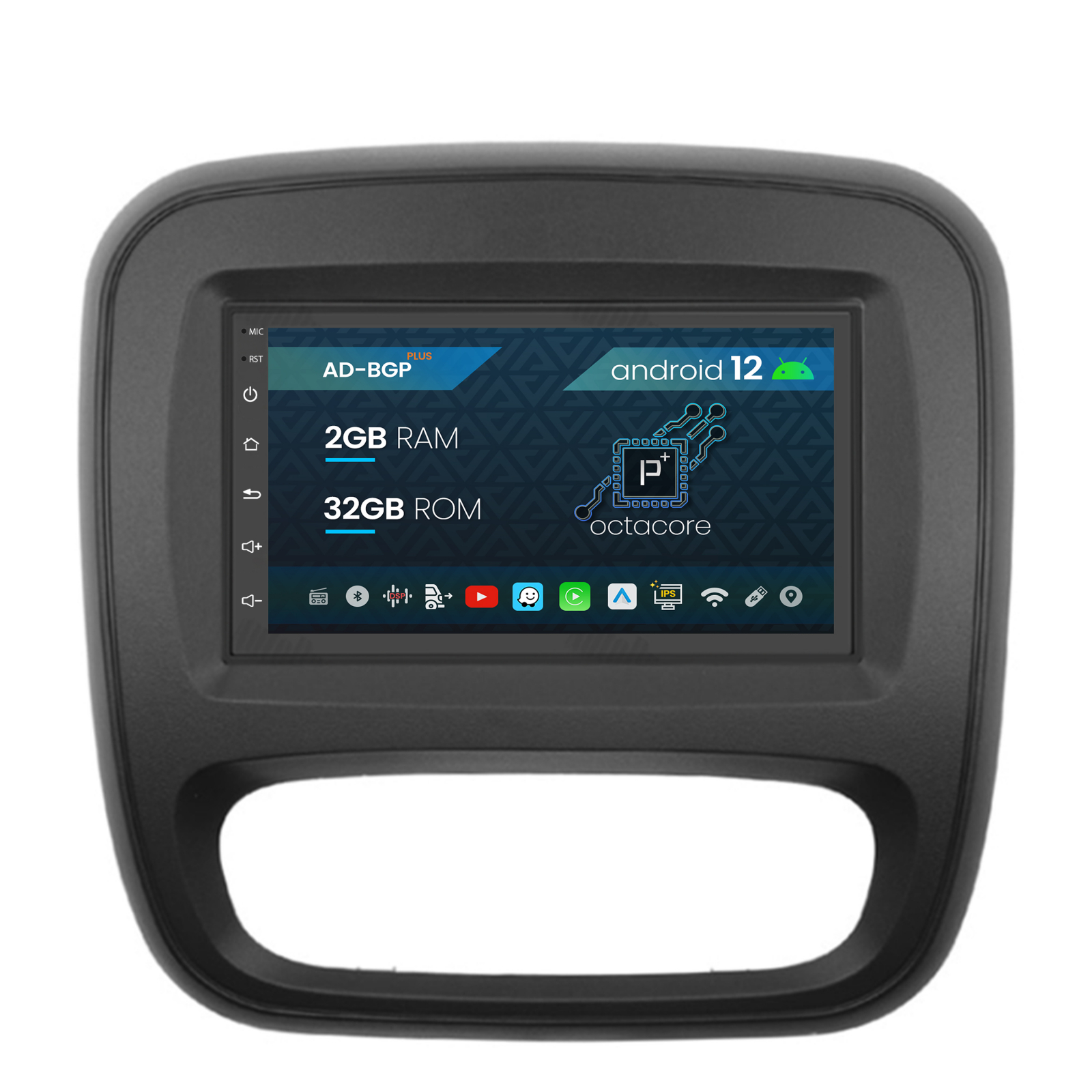 Navigatie Opel Vivaro   Renault Traffic (2014+), Android 12, P-Octacore   2GB RAM + 32GB ROM, 7 Inch - AD-BGP1002+AD-BGRRE017