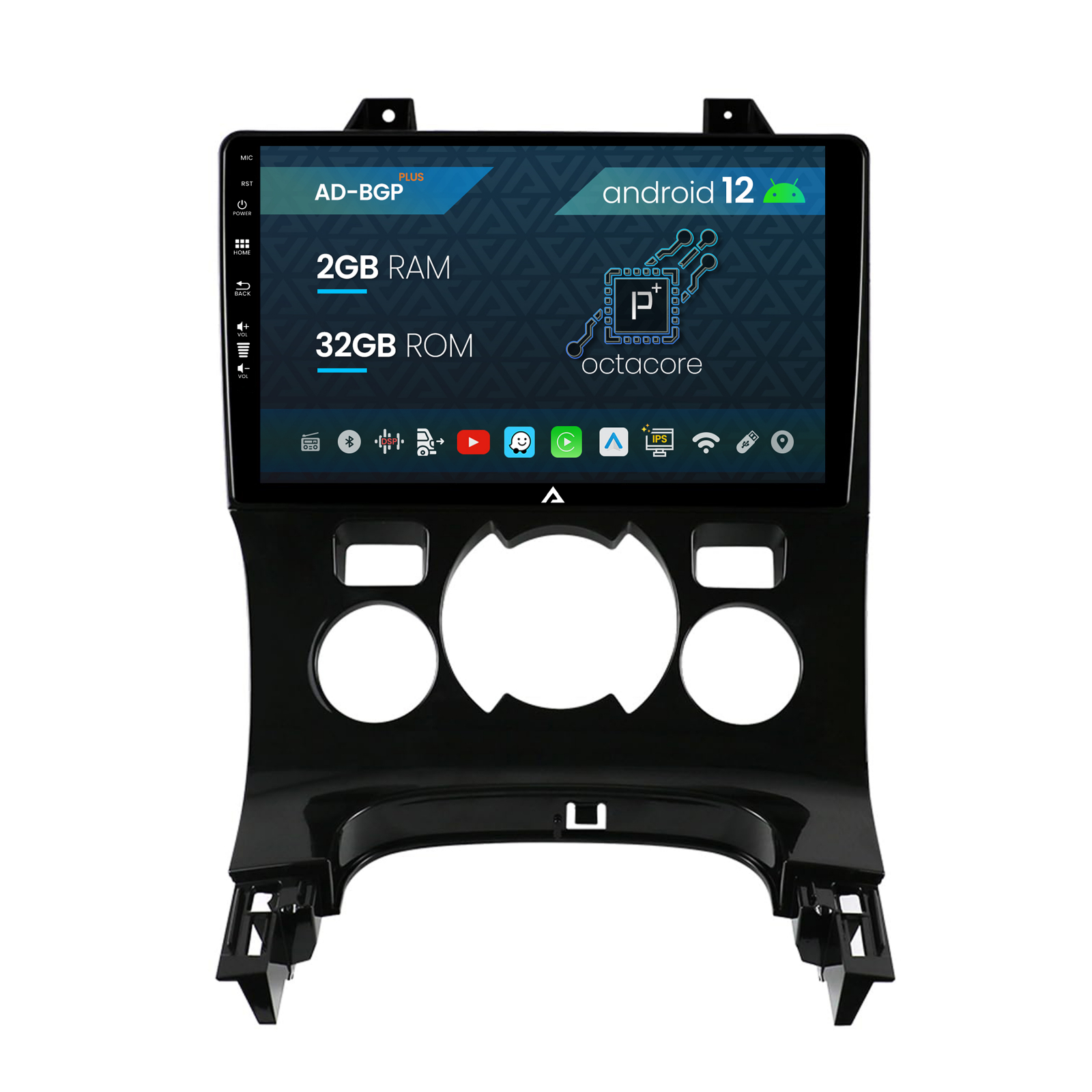 Navigatie Peugeot 3008 5008, Android 12, P-Octacore   2GB RAM + 32GB ROM, 9 Inch - AD-BGP9002+AD-BGRKIT259