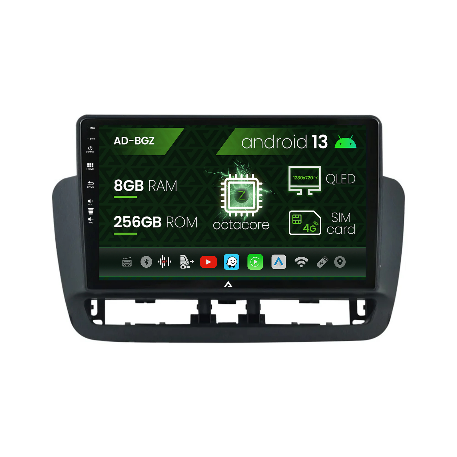 Navigatie Seat Ibiza IV (2014-2017), Android 13, Z-Octacore   8GB RAM + 256GB ROM, 9 Inch - AD-BGZ9008+AD-BGRKIT062