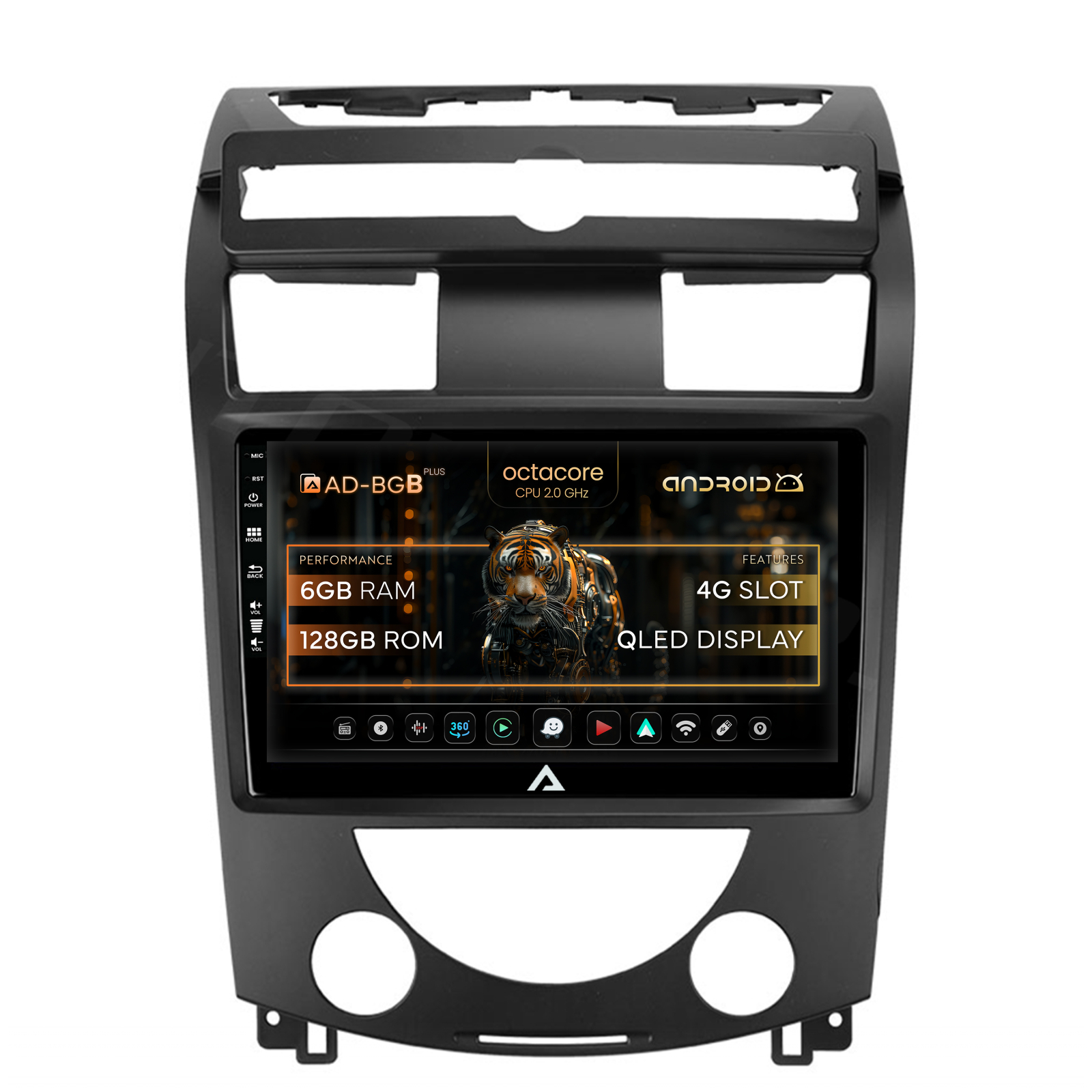 Navigatie SsangYong Rexton (2006-2012), Android, B-Octacore   6GB RAM + 128GB ROM, 10.1 Inch - AD-BGB10006+AD-BGRKIT434