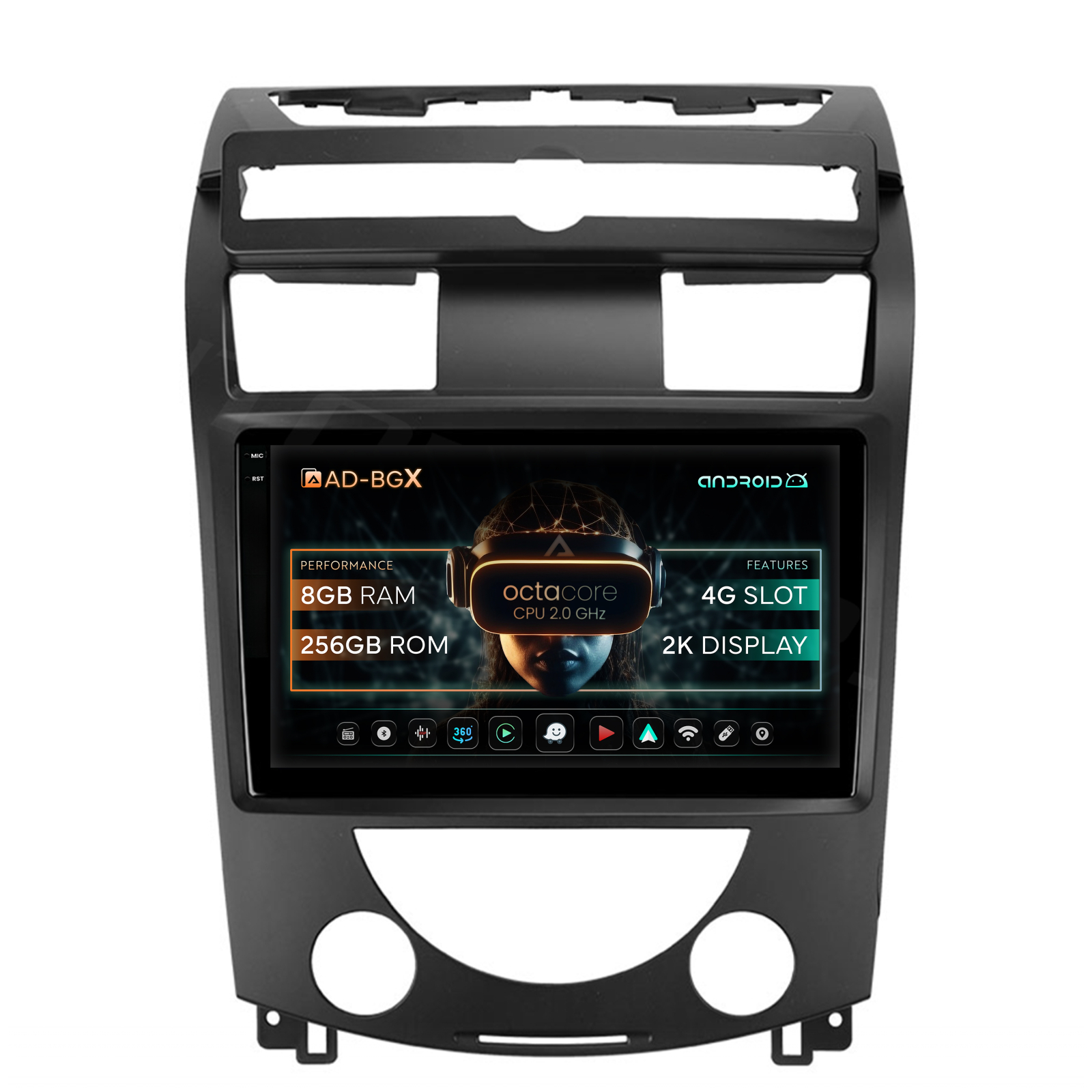 Navigatie SsangYong Rexton (2006-2012), Android, X-Octacore   8GB RAM + 256GB ROM, 10.36 Inch - AD-BGX10008+AD-BGRKIT434