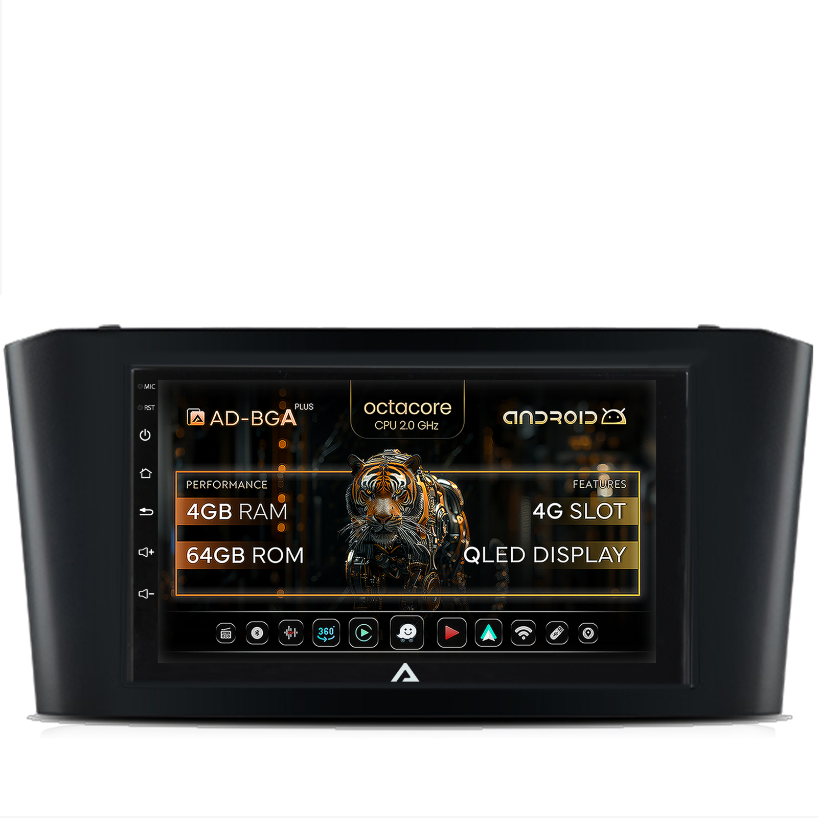 Navigatie Toyota Avensis (2004-2008), Android, A-Octacore   4GB RAM + 64GB ROM, 7 Inch - AD-BGA1004+AD-BGRTO0062DIN