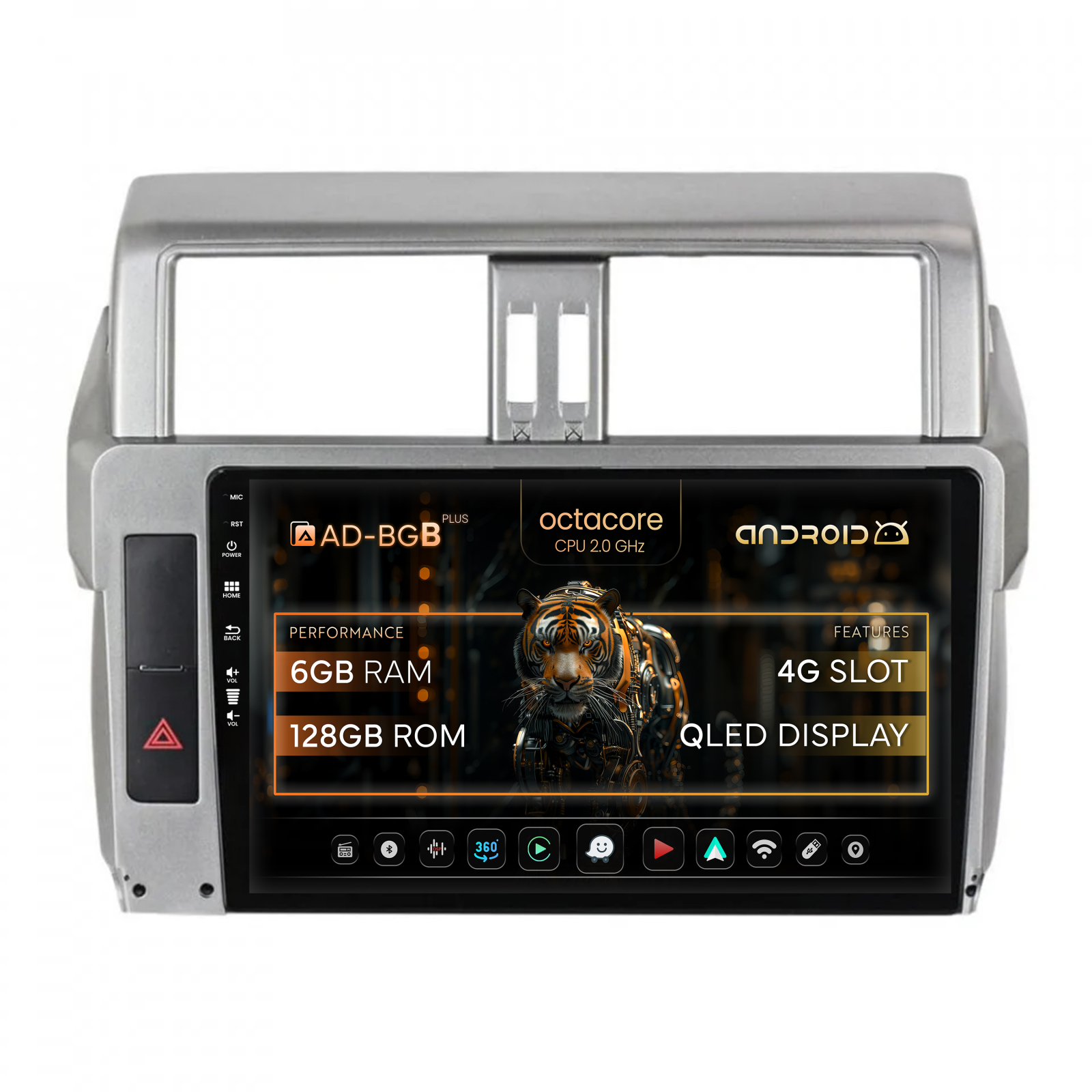 Navigatie Toyota Land Cruiser Prado J150 (2013-2017), Android 13, B-Octacore   6GB RAM + 128GB ROM, 10.1 Inch - AD-BGB10006+AD-BGRKIT061
