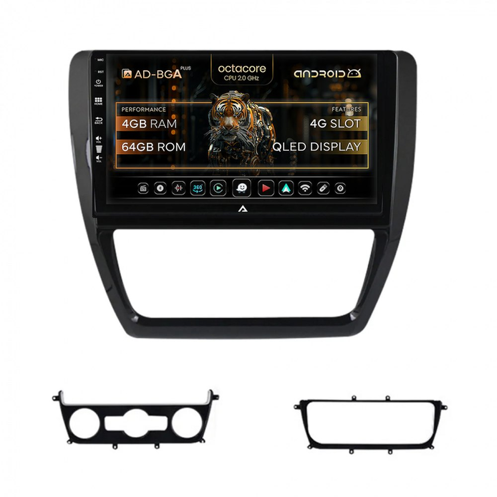 Navigatie Volkswagen Jetta (2005-2018), Android, A-Octacore / 4GB RAM + 64GB ROM, 10.1 Inch - AD-BGA10004+AD-BGRKIT002