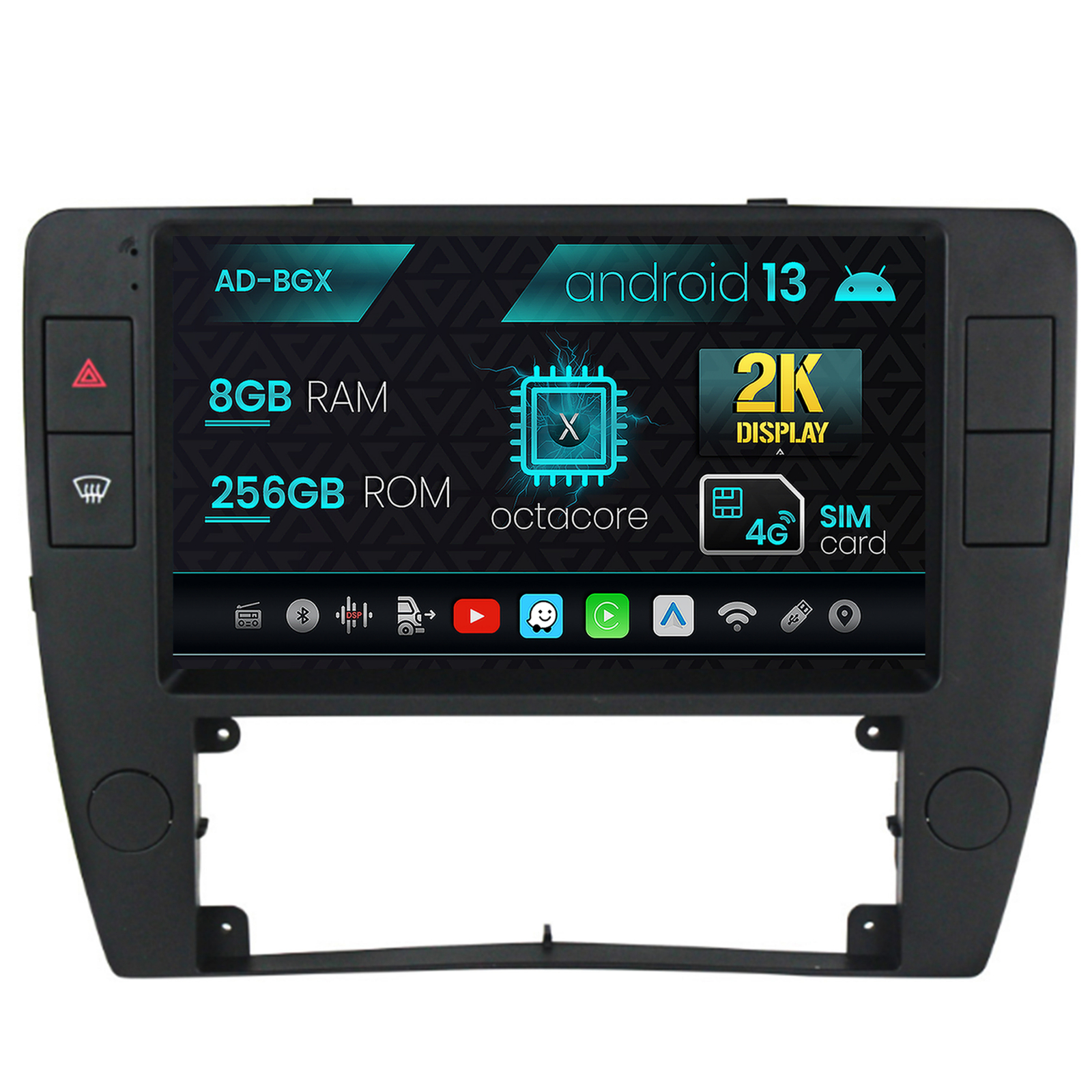 Navigatie Volkswagen Passat B5 5.5 (1996-2005), Android, Z-Octacore   8GB RAM + 256GB ROM, 9.5 Inch - AD-BGX9008+AD-BGRKIT25OLD