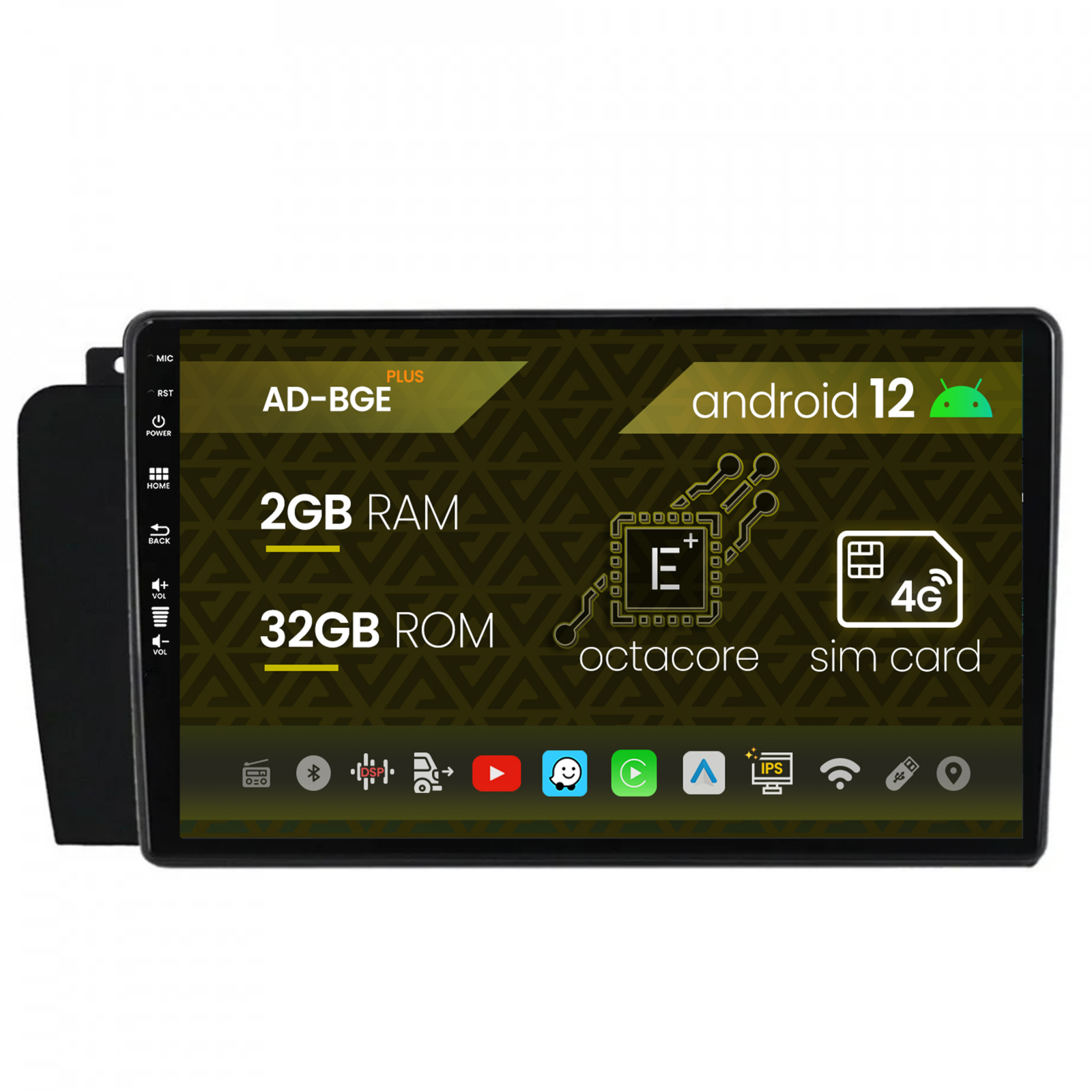 Navigatie Volvo S60 (2004-2010), Android 12, E-Octacore   2GB RAM + 32GB ROM, 9 Inch - AD-BGE9002+AD-BGRKIT401V2