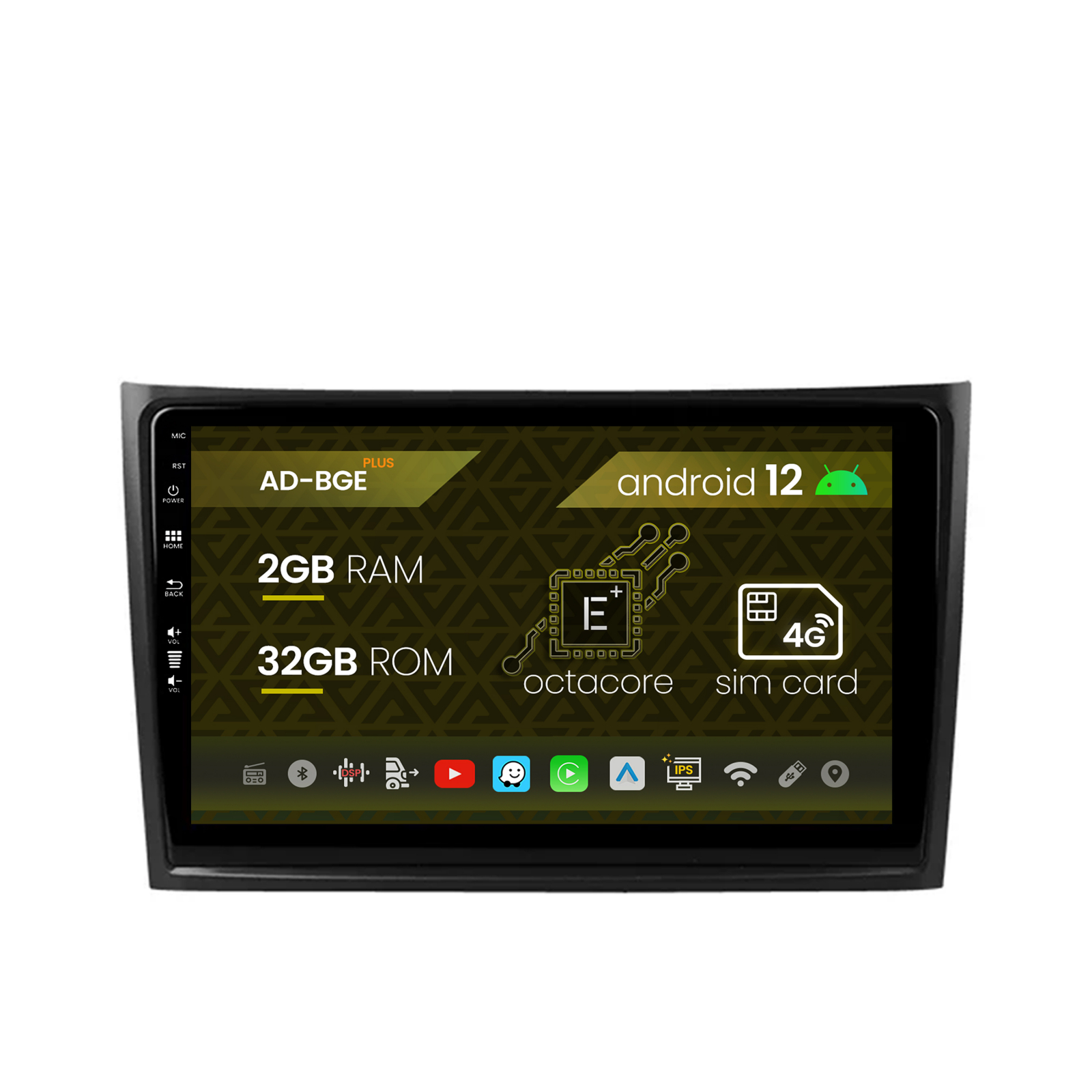 Navigatie Volvo XC90 (2002-2014), Android 12, E-Octacore   2GB RAM + 32GB ROM, 10.1 Inch - AD-BGE10002+AD-BGRKIT393