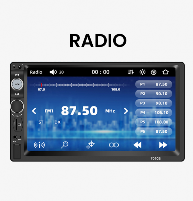 [KIT] MP5 Player pentru Volkswagen, WinCE, Bluetooth, USB, CardSD, Camera Marsarier, Auxiliar, Mirrorlink, Touchscreen, - AD-BGP7010B+AD-BGRVW0072DIN