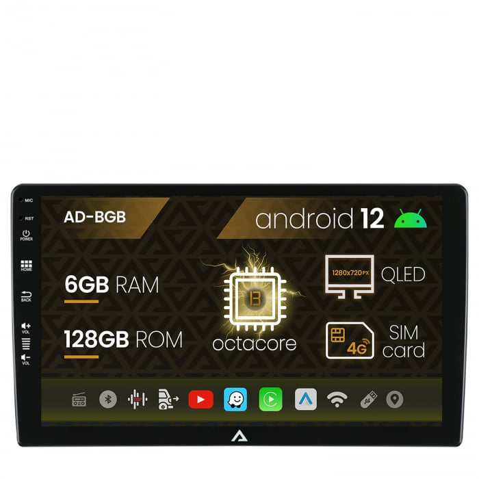 Navigatie All-in-one Universala, Android 13, B-Octacore   6GB RAM + 128GB ROM, 10.1 Inch - AD-BGB10006