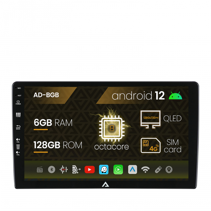 Navigatie All-in-one Universala, Android 13, B-Octacore 6GB RAM + 128GB ROM, 9 Inch - AD-BGB9006