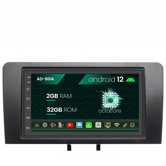 Navigatie Audi A3 S3 RS3, Android 13, A-Octacore 2GB RAM + 32GB ROM, 7 Inch - AD-BGA1002+AD-BGRAU0112DIN